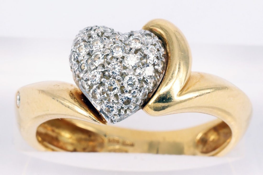 Rings, gold, with diamonds (tested), signs of age - 7
