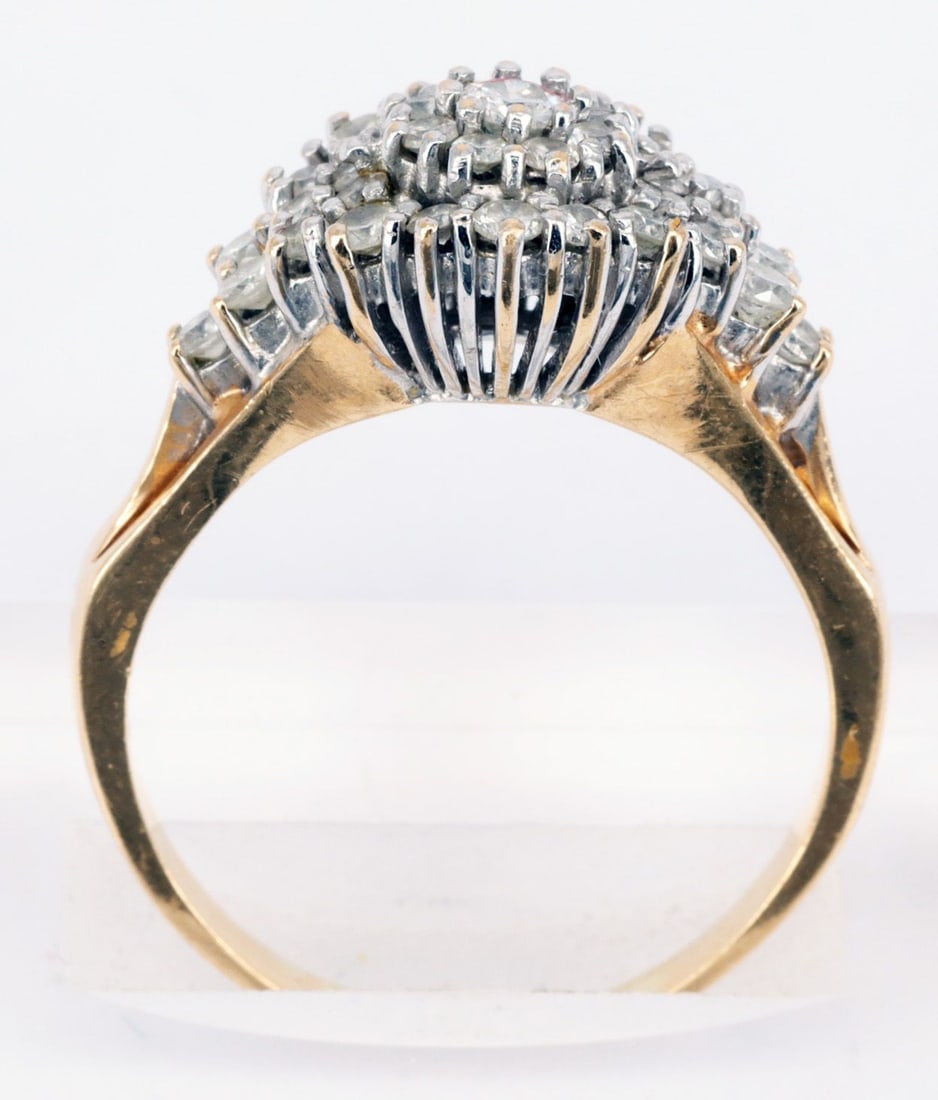 Rings, gold, with diamonds (tested), signs of age - 8