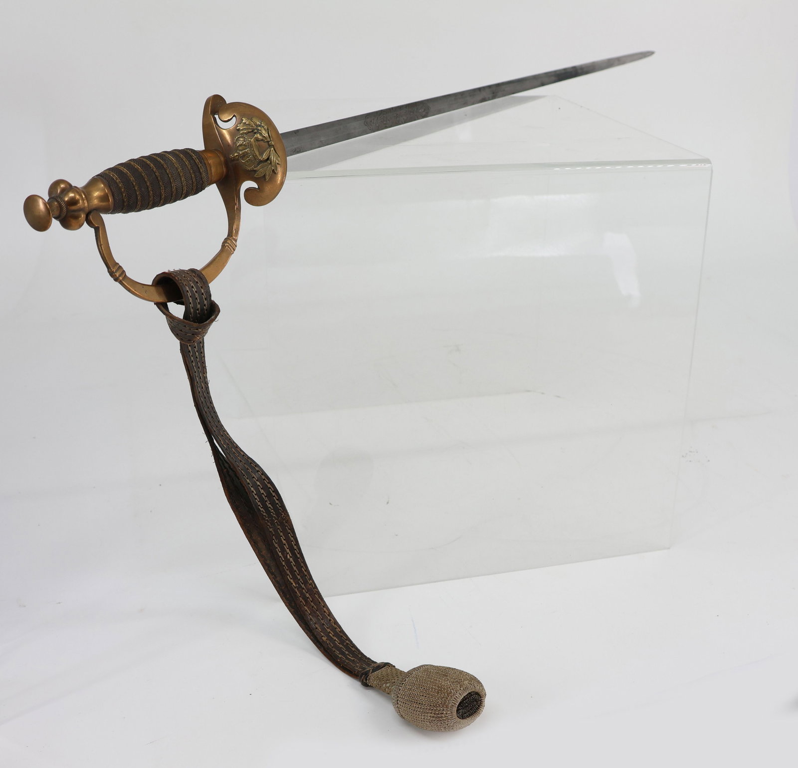 Sword, scabbard, sword knot with leather straps - 10