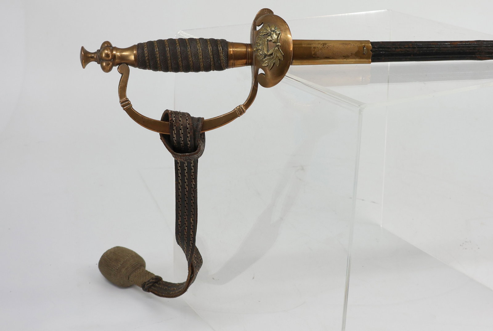 Sword, scabbard, sword knot with leather straps - 3