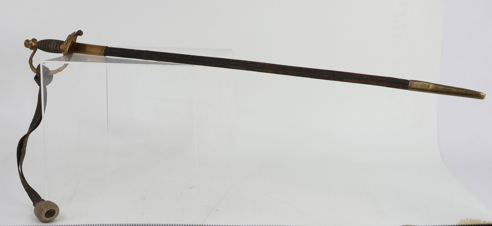 Sword, scabbard, sword knot with leather straps - 4