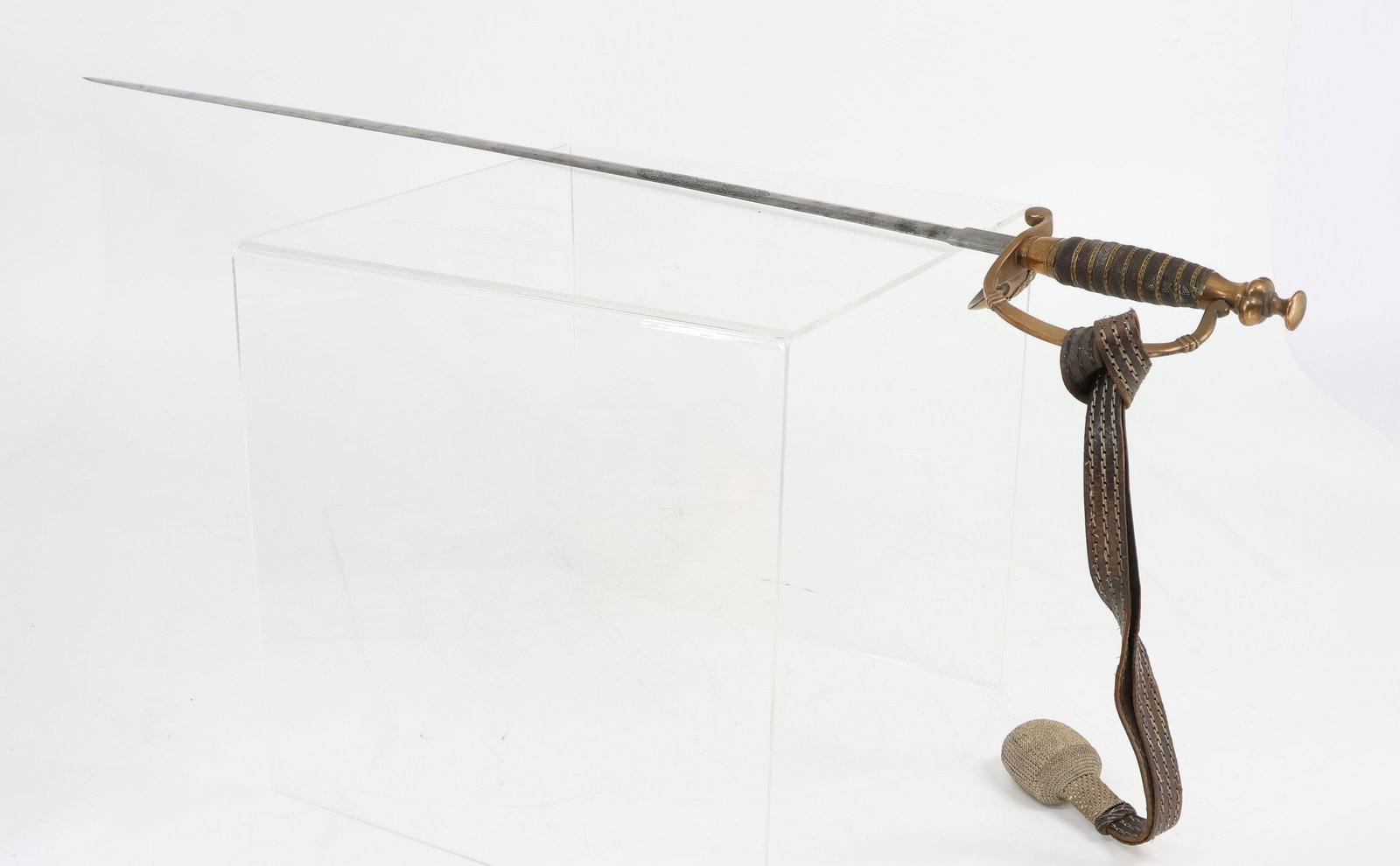 Sword, scabbard, sword knot with leather straps - 5