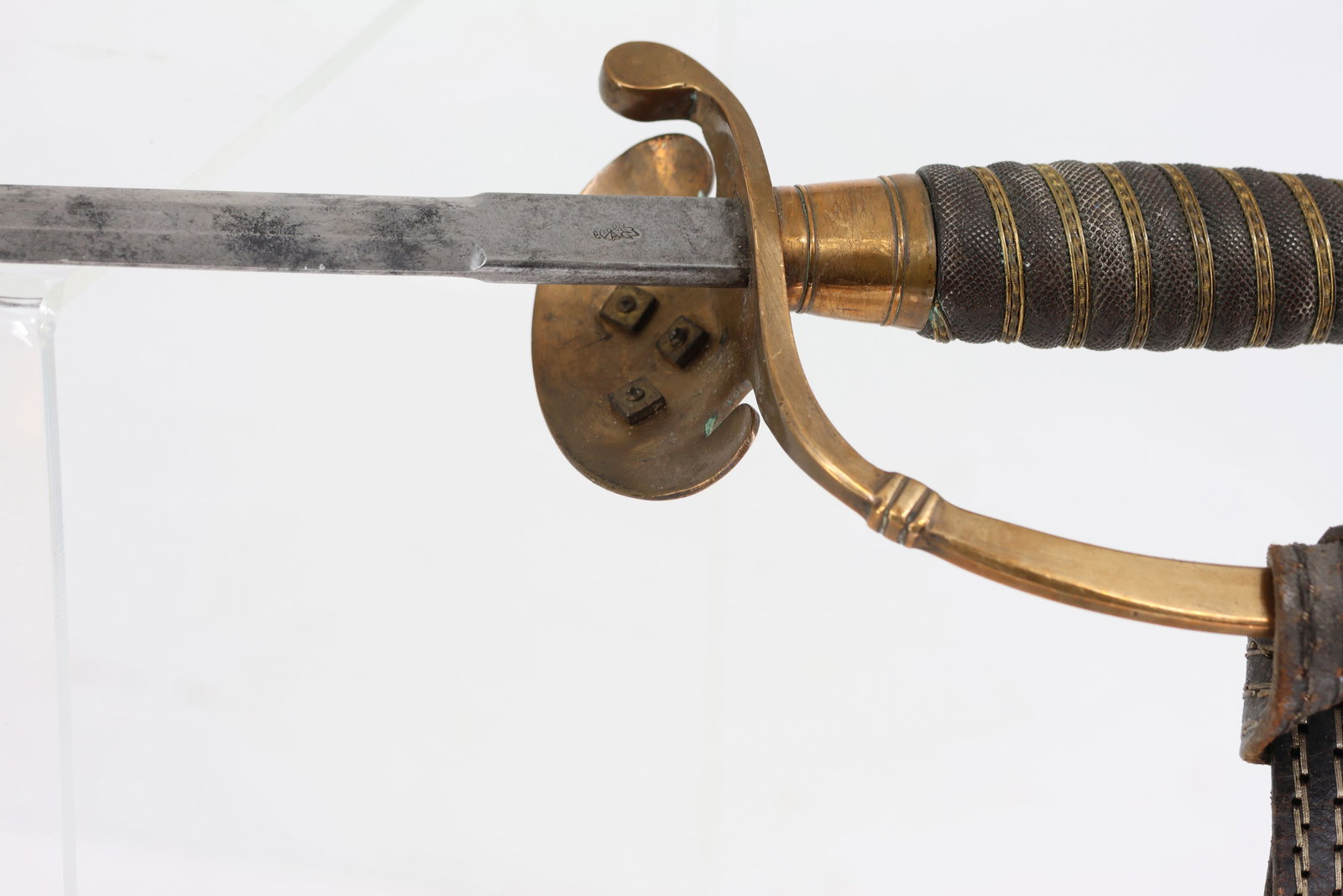 Sword, scabbard, sword knot with leather straps - 9