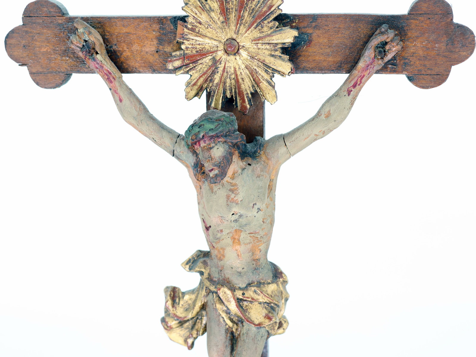 Southern Germany, crucifixion group, wood, - 4