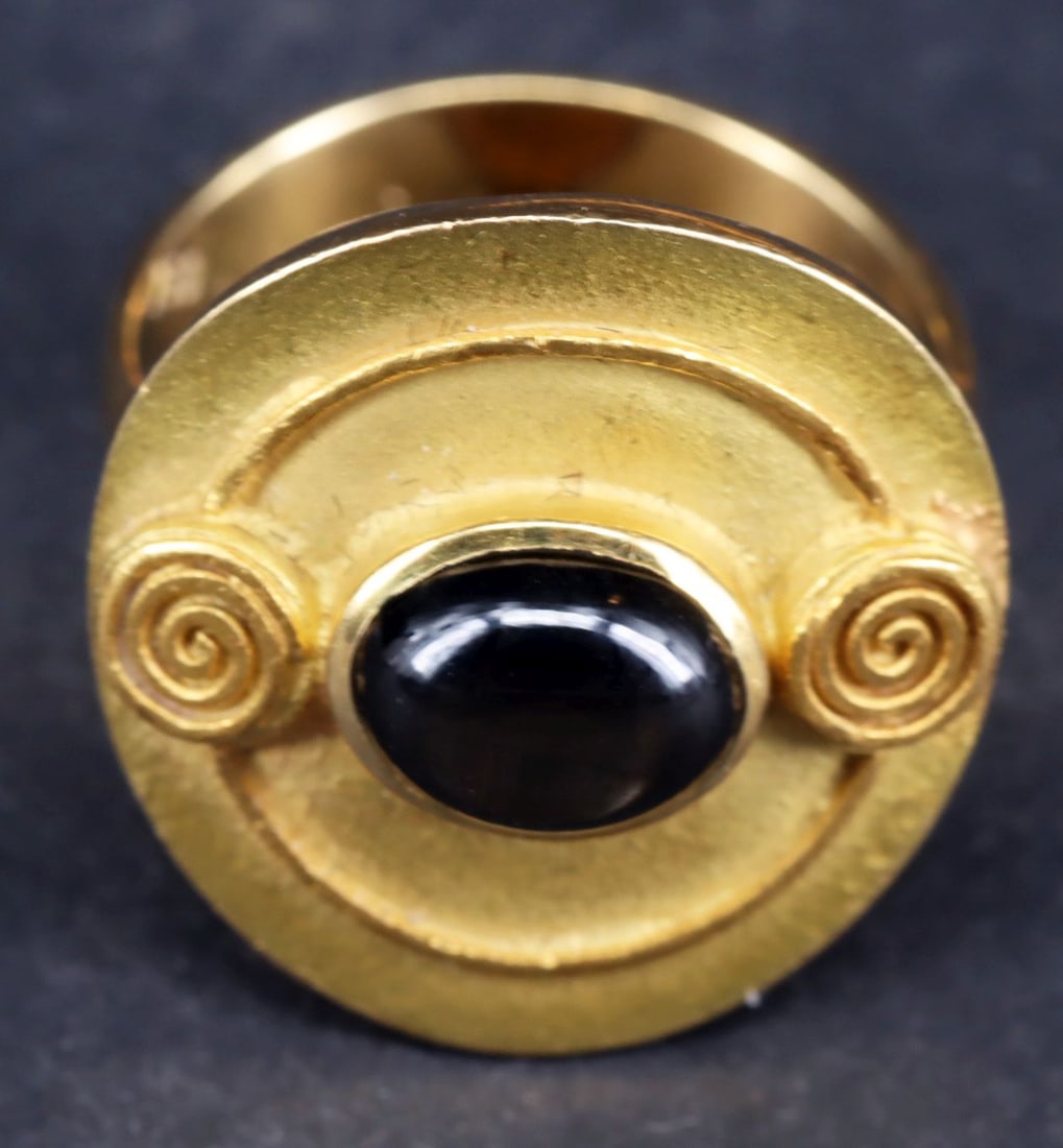 Necklace, ring, and earrings, 14k gold, 31.1 g. - 6