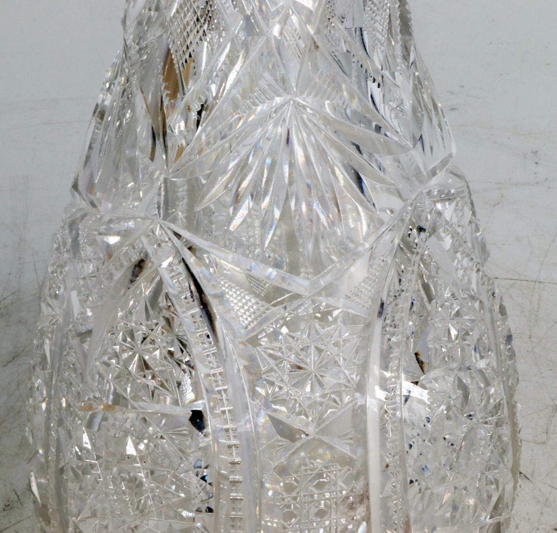 Vase, crystal glass with silver, signs of wear, - 3