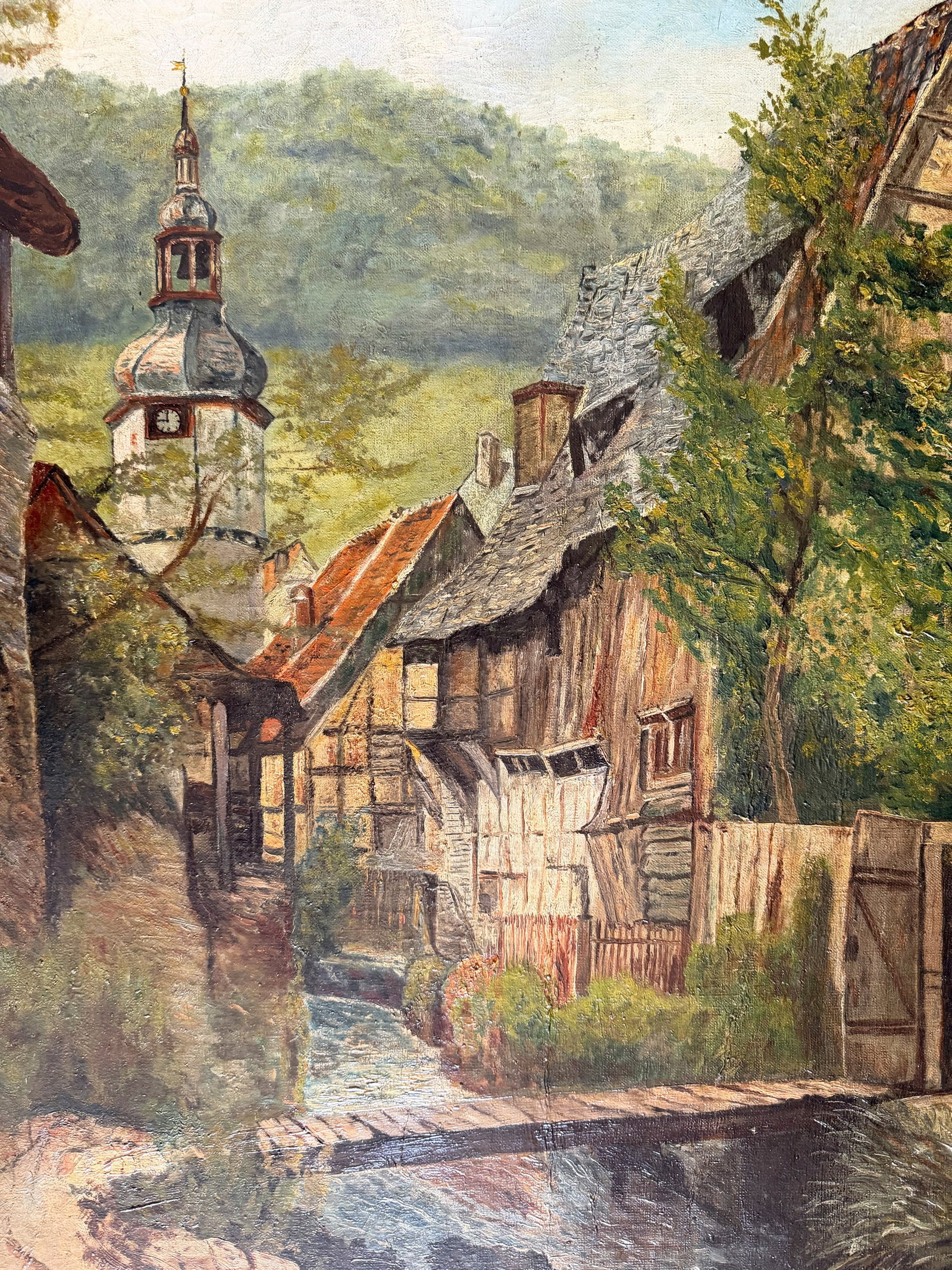 Unknown artist, River in a Village - 2