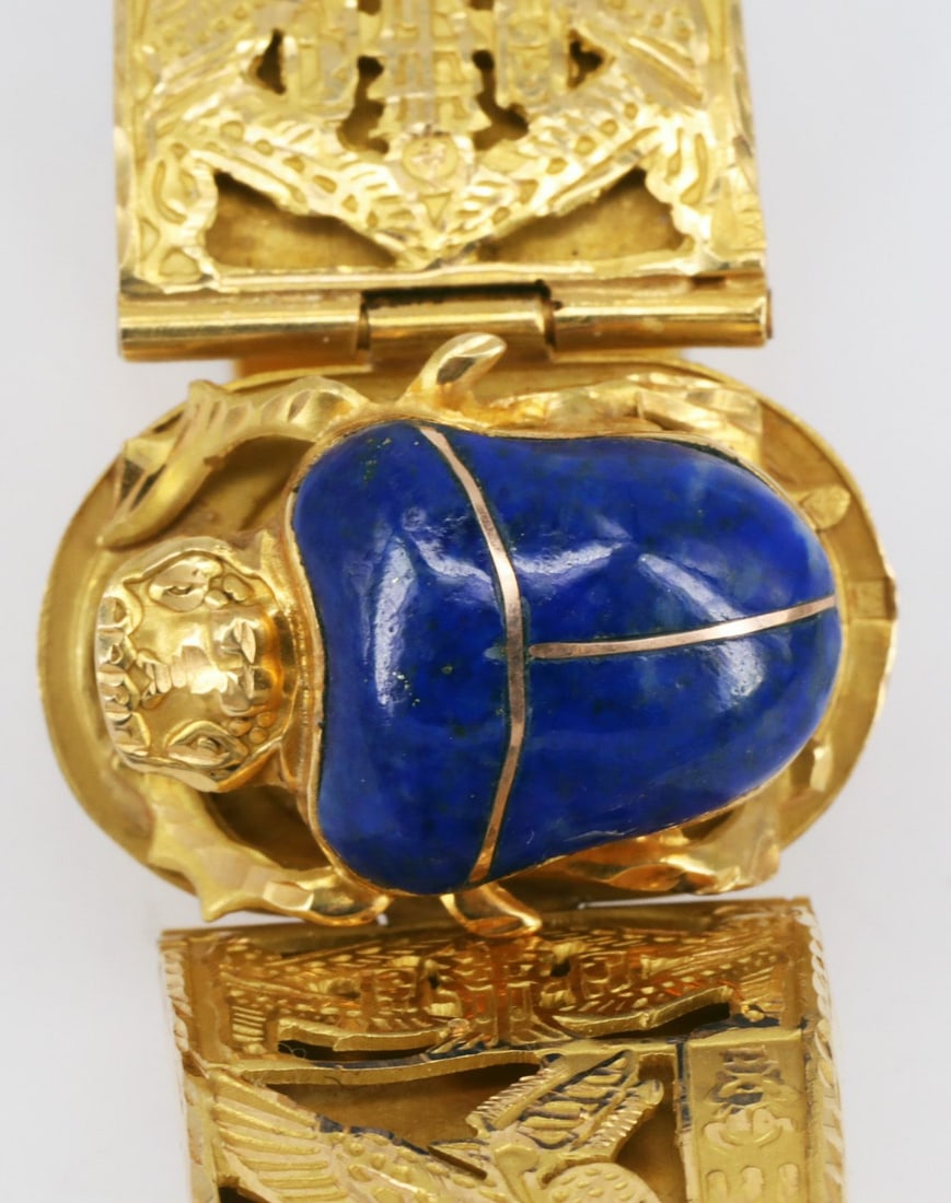 Bangle and pendant with a scarab - 5