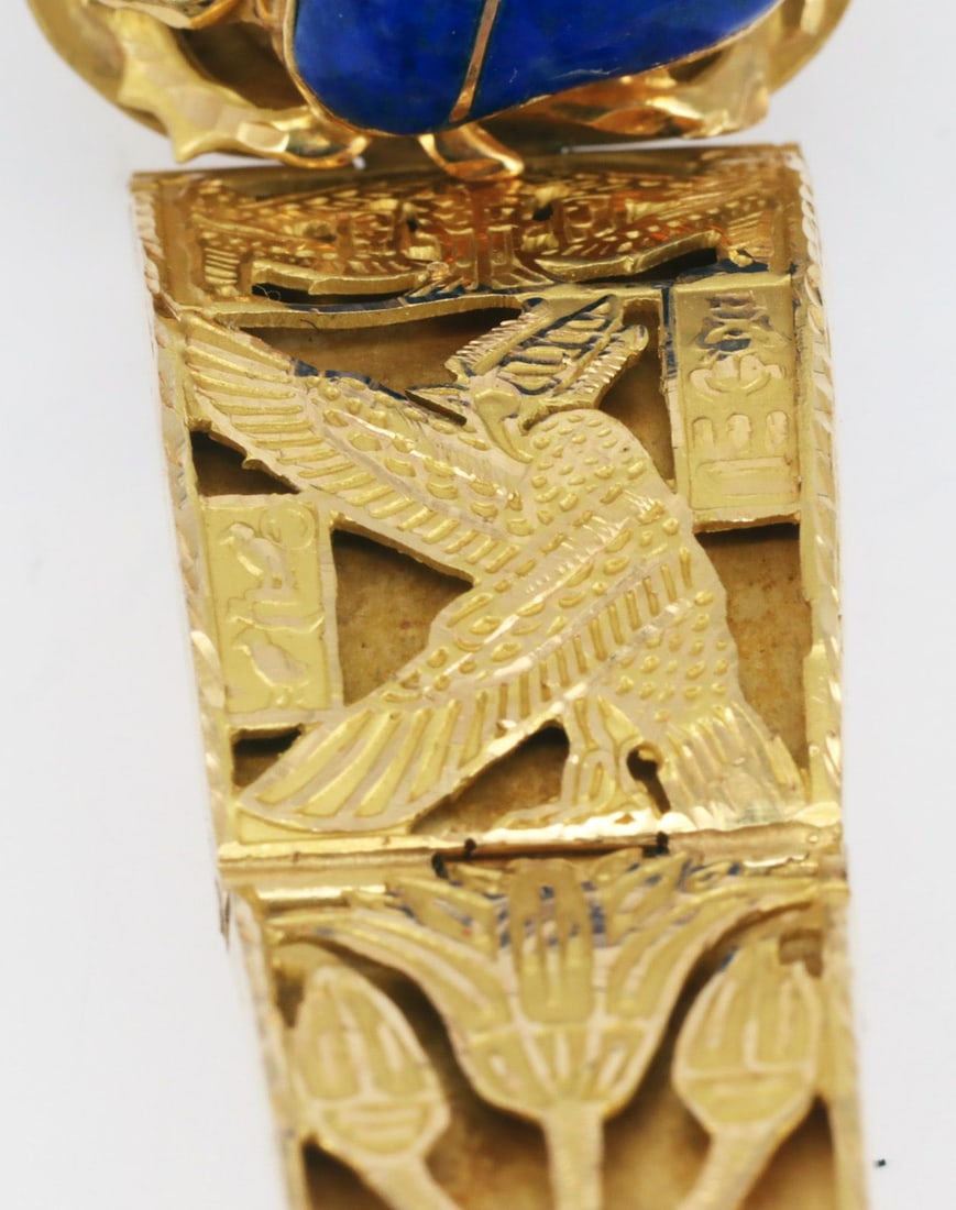 Bangle and pendant with a scarab - 7