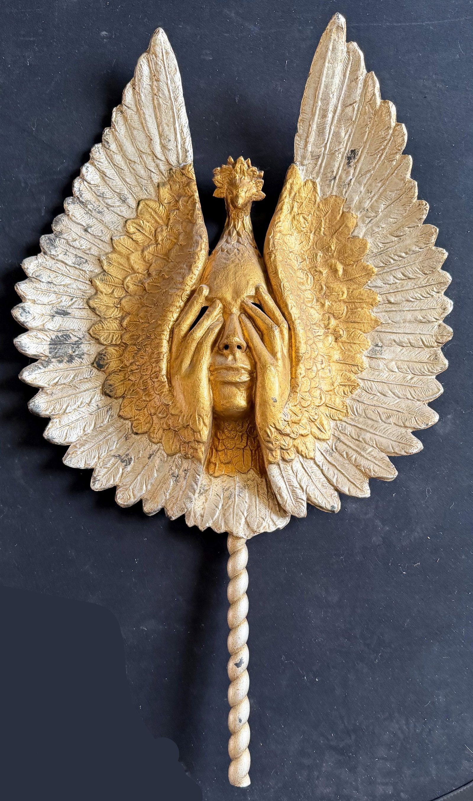Four Venetian masks, Carnival, papier-mâché, - 7