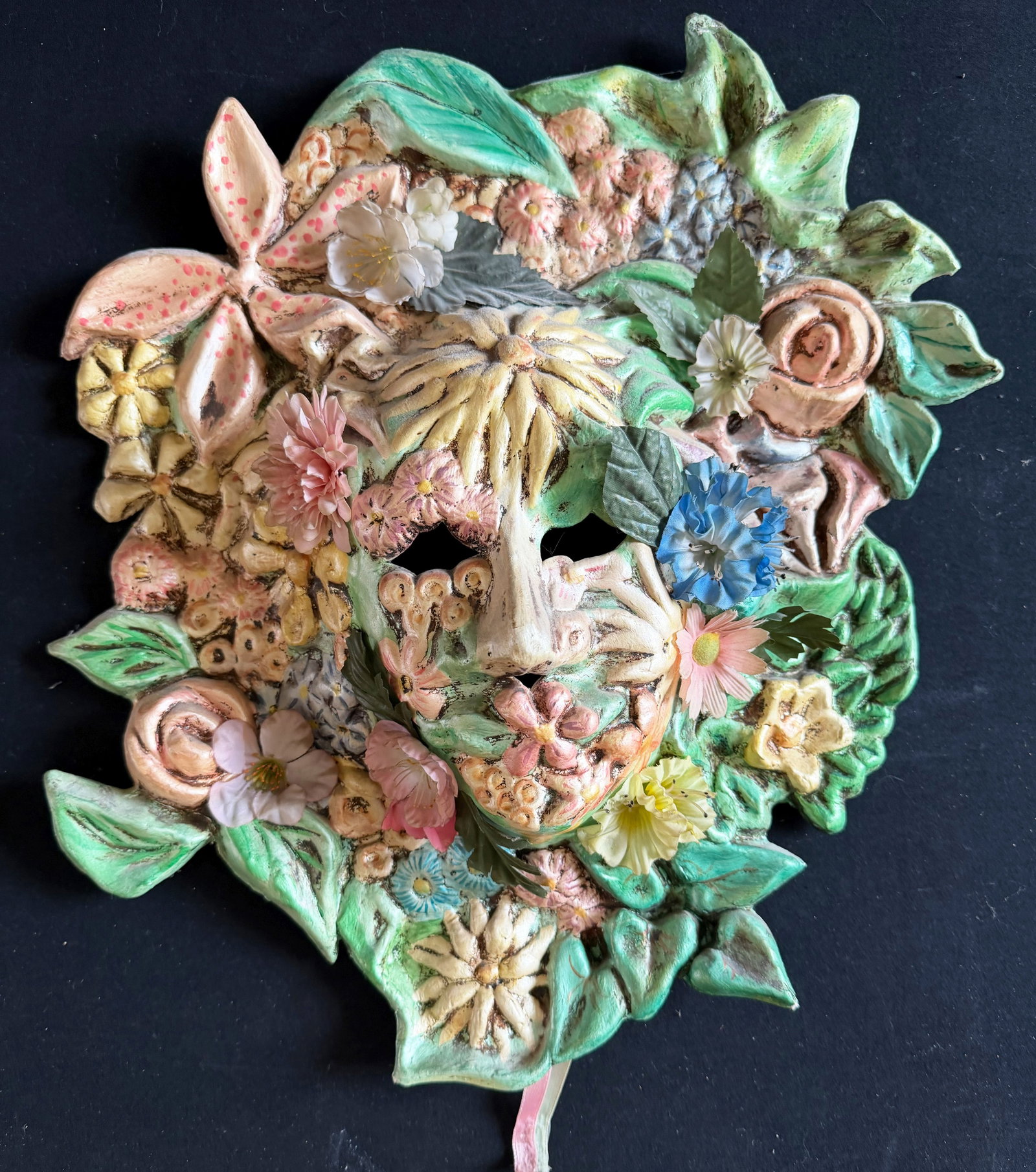 Four Venetian masks, Carnival, papier-mâché, - 8