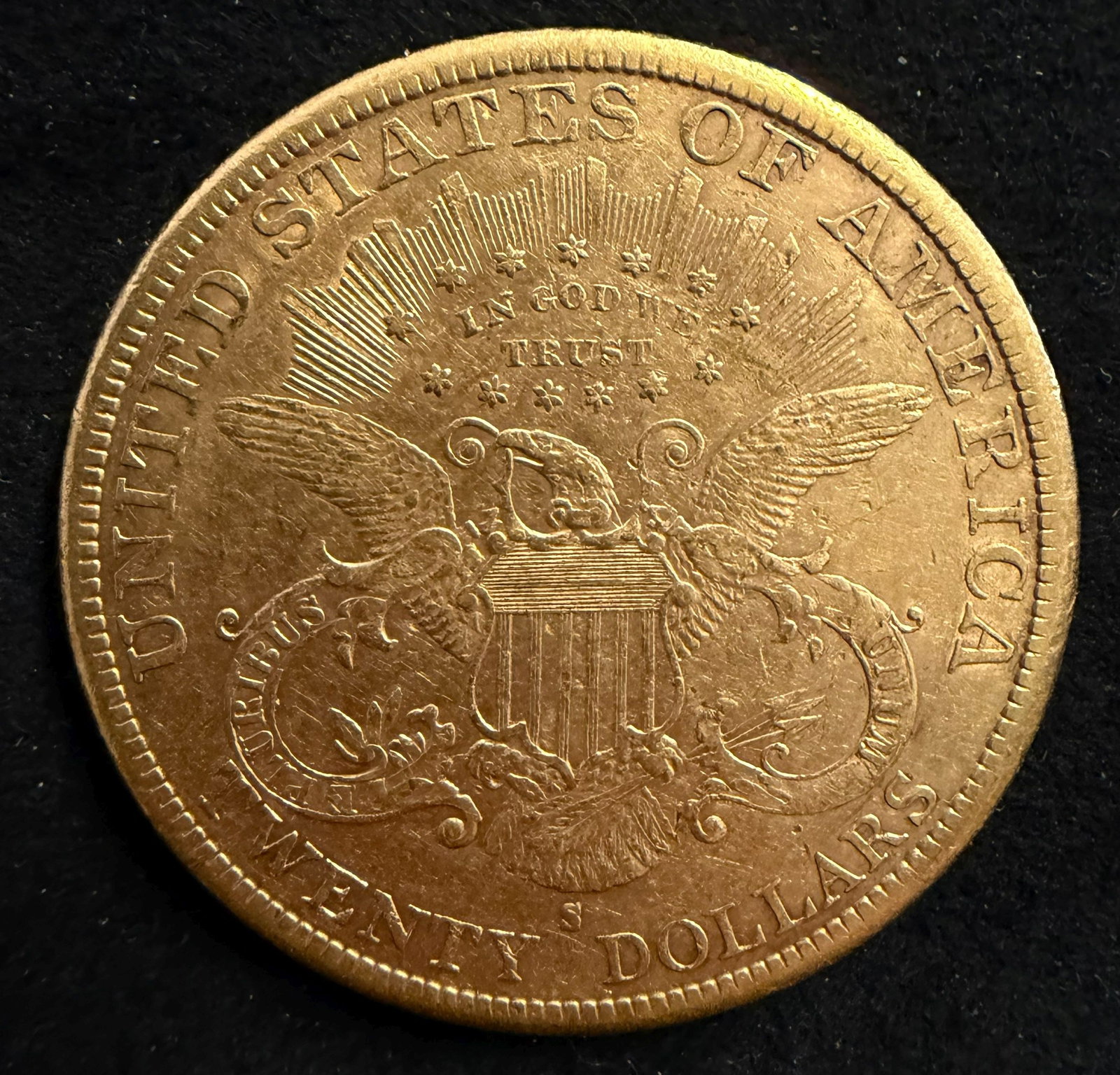 $ 20 gold coin, 1882 S - 2