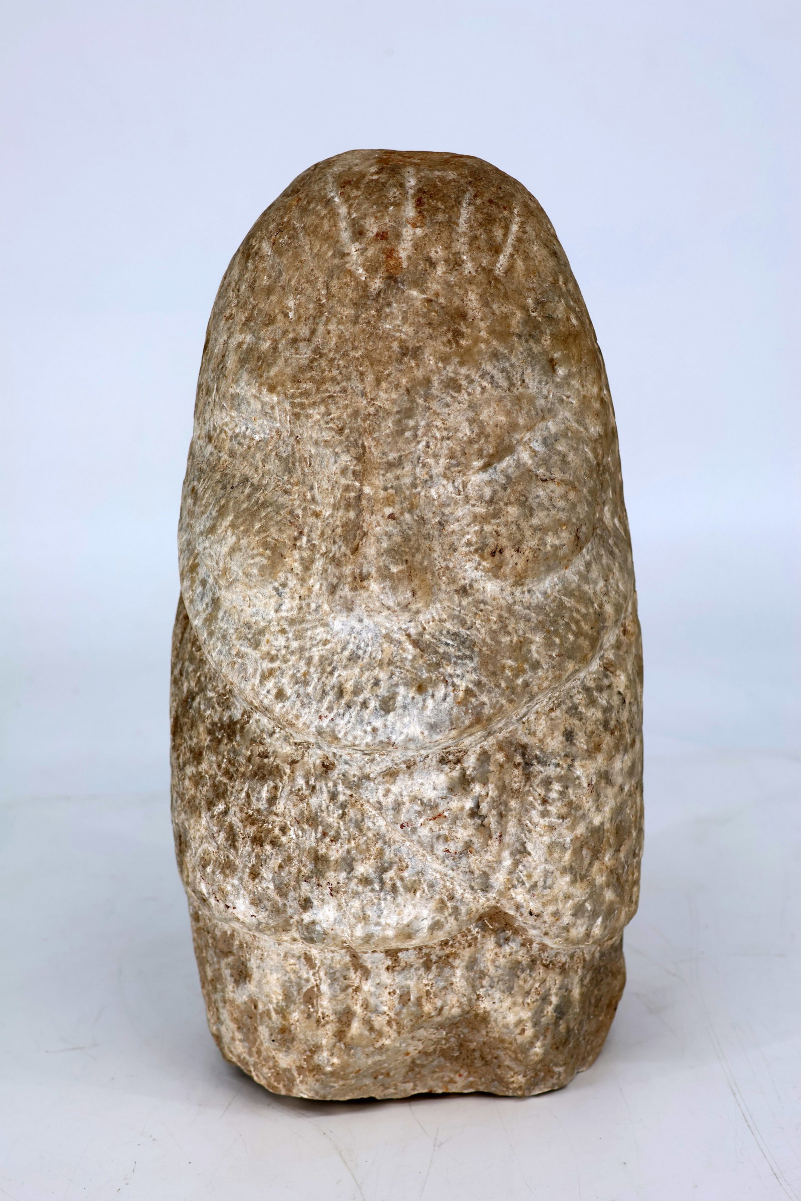 Boundary stone, face, age unknown, early Romanesque?: Boundary stone, face, age unknown, early Romanesque?, signs of age, 35 x 17 x 17 cm Grenzstein, Gesicht, Alter unbekannt, frühromanisch?, Altersspuren, 35 x 17 x 17 cm