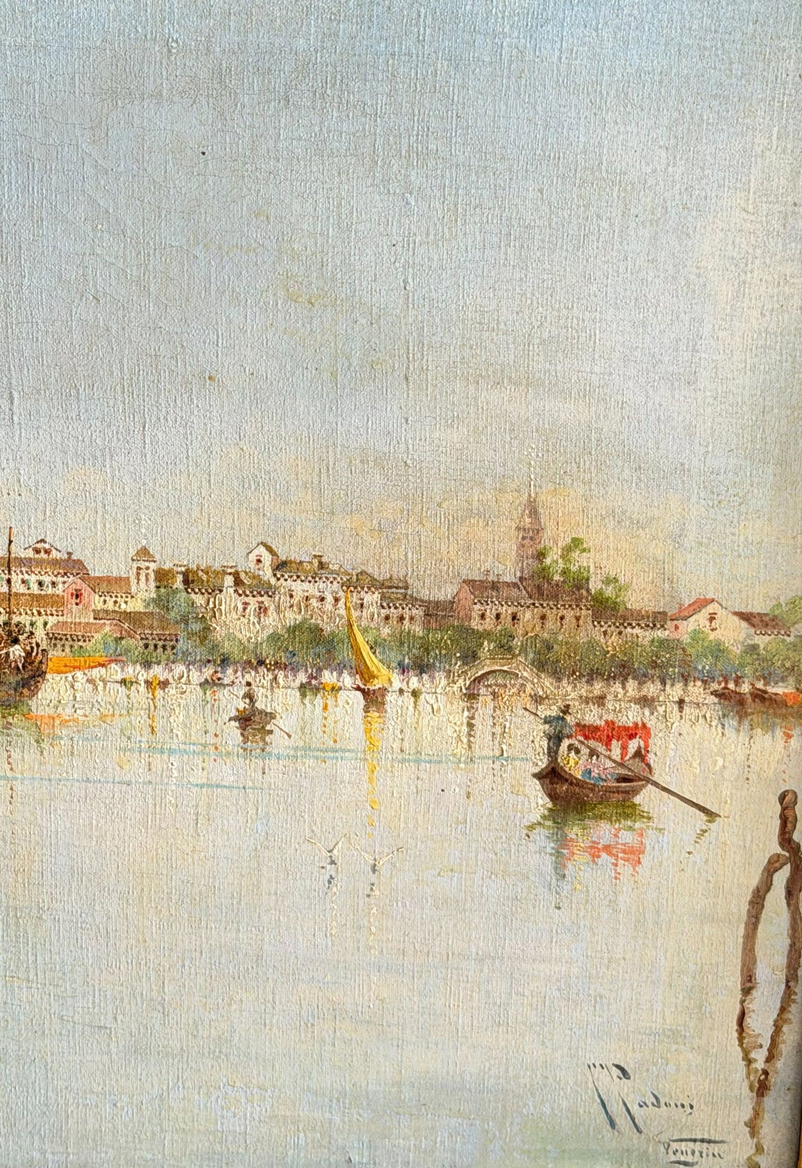 Venice / Venezia. Signed, oil on canvas, 35 x 77 cm (framed 63 x 100 cm) - 2