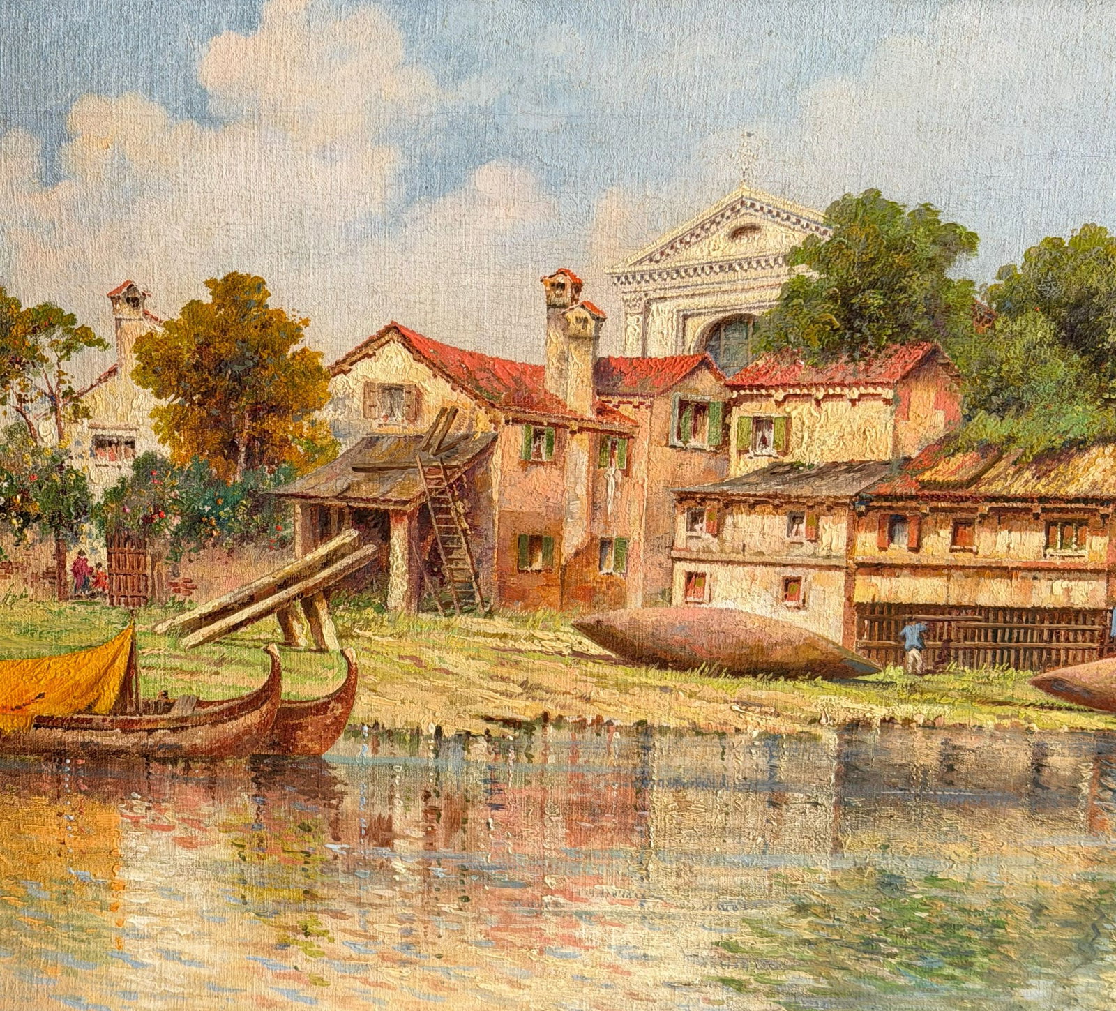 Venice / Venezia. Signed, oil on canvas, 35 x 77 cm (framed 63 x 100 cm) - 4