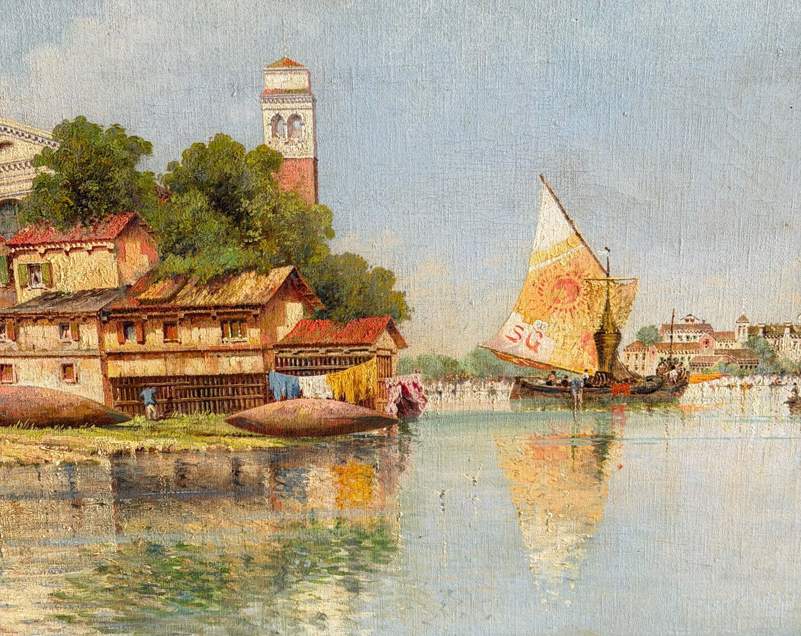 Venice / Venezia. Signed, oil on canvas, 35 x 77 cm (framed 63 x 100 cm) - 6