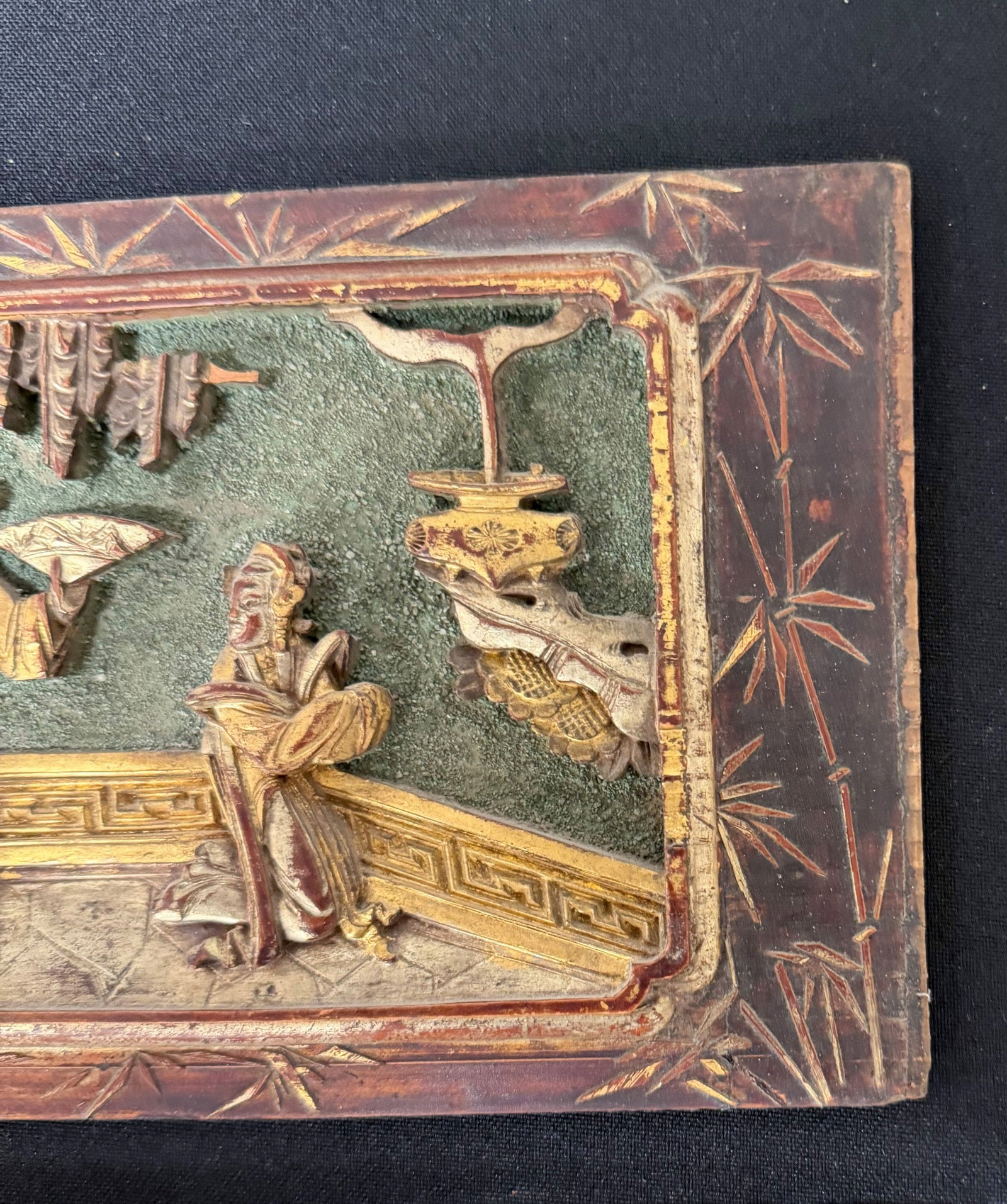 2 wooden panels, China, carved - 5