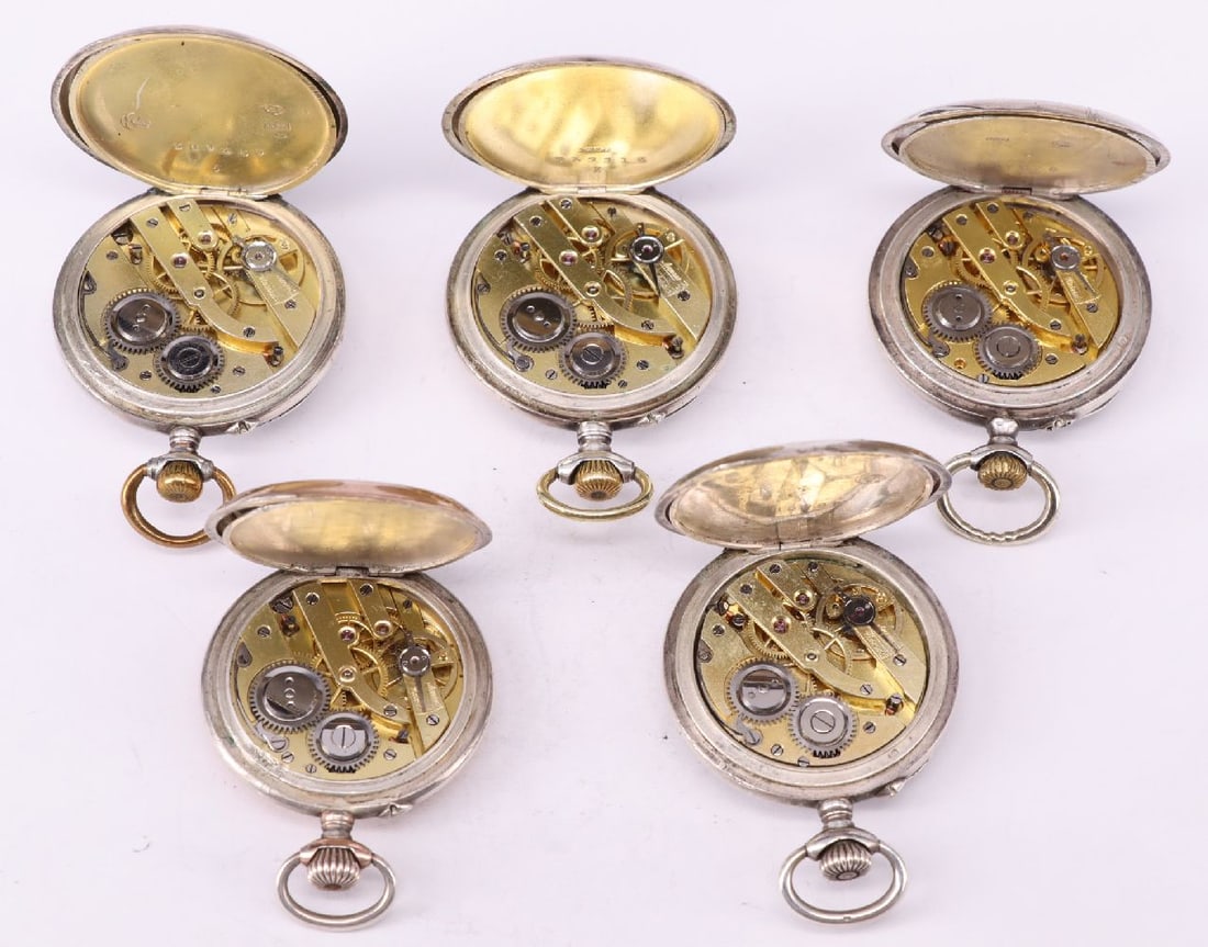 5 small pocket watches with religious motifs - 3