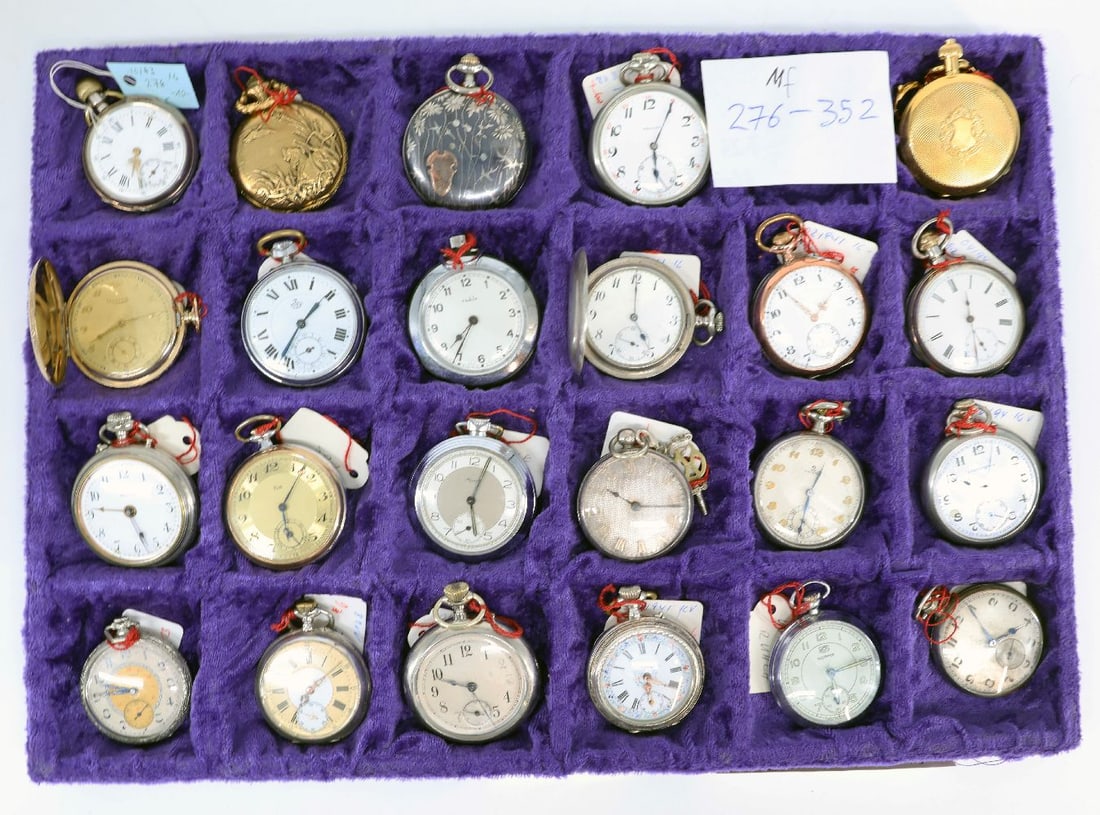 Lot of 23 pocket watches, some marked (Sevrette...) - 4