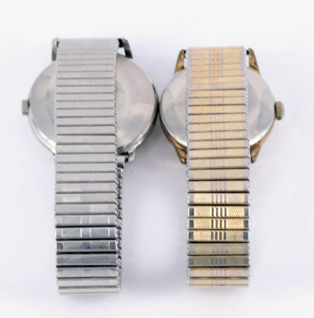 2 men's wristwatches, 1950s/1960s, 1 x Junghans - 3
