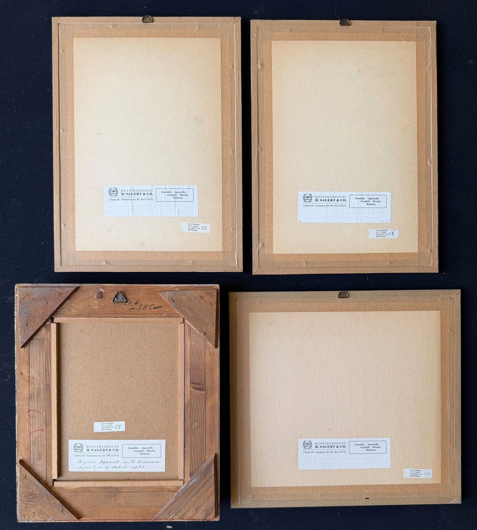 Theodor HOSEMANN (1807–1875), four watercolors: - 3