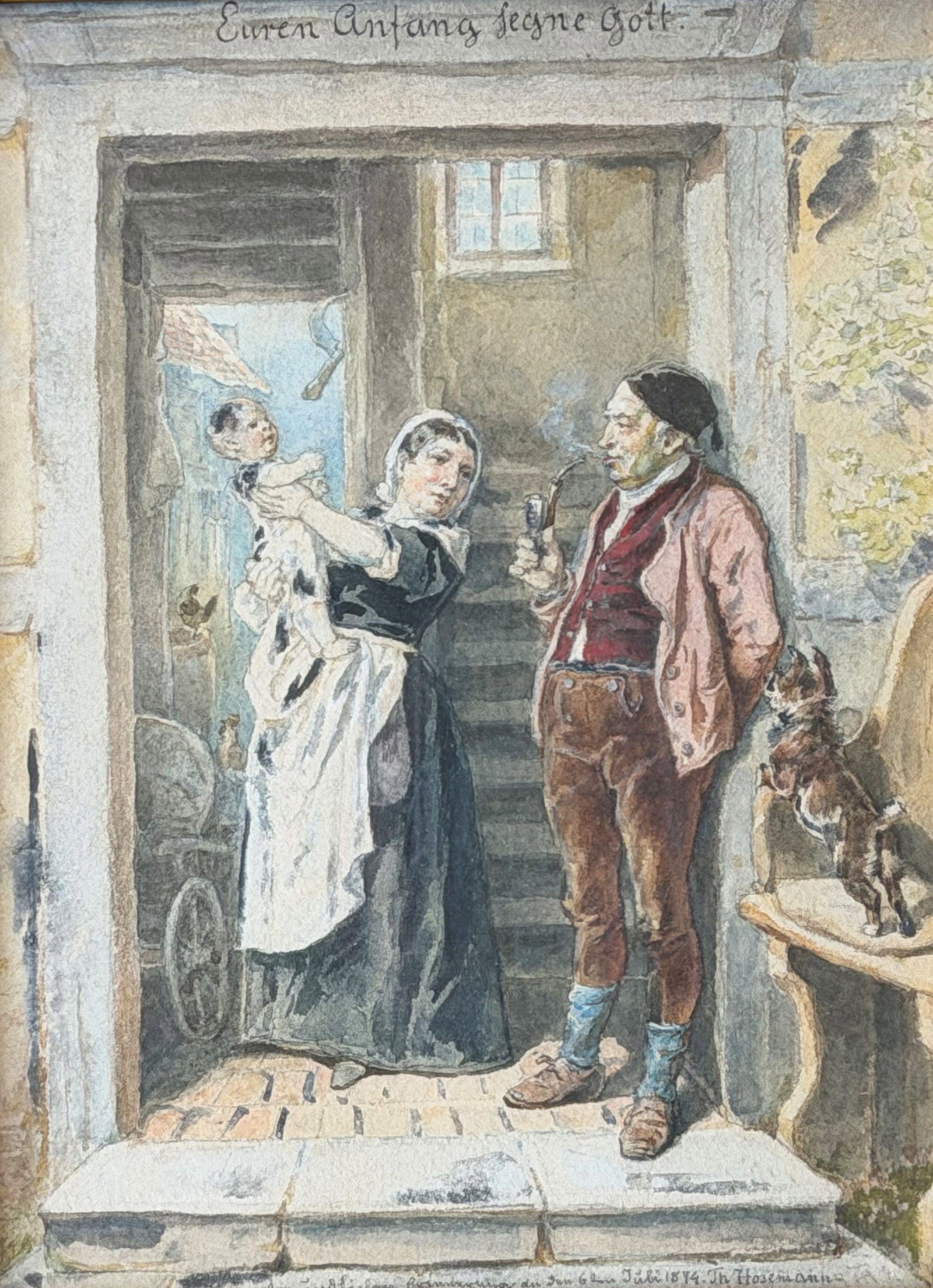 Theodor HOSEMANN (1807–1875), four watercolors: - 8