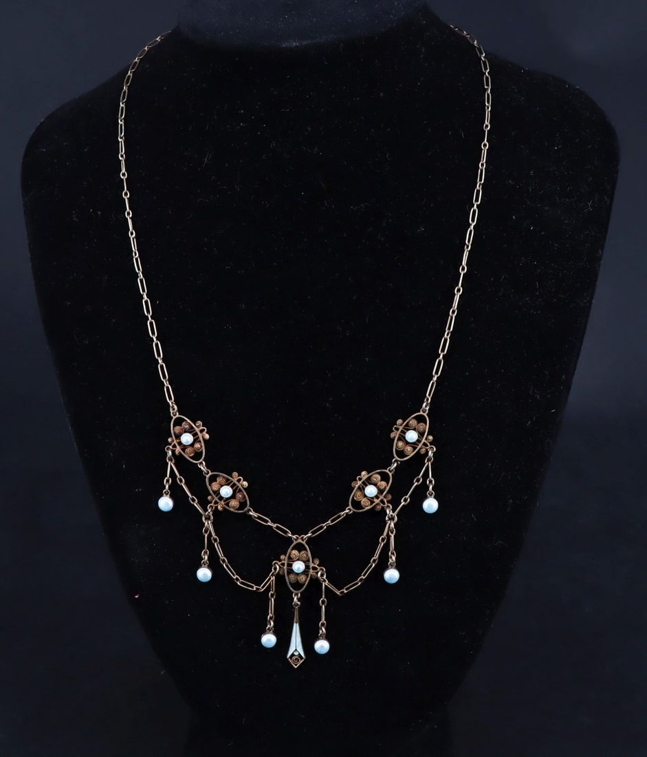 Delicate necklace, see receipt: by Marius Hammer - 4