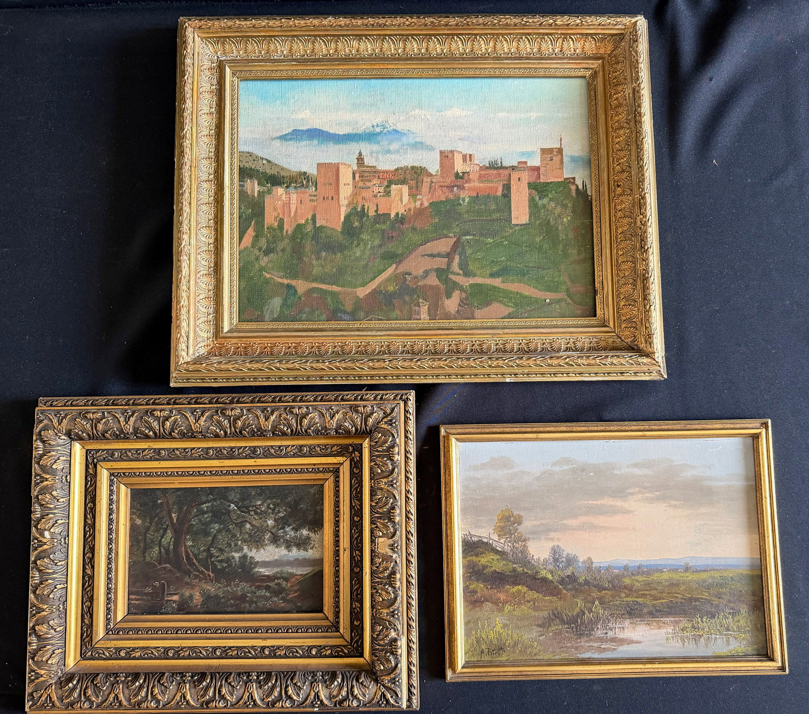 3 Landscapes, signs of Age: Alfred Reginald THOMSON (1 of 9)