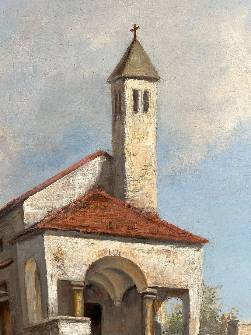 Unknown Italian artist, Circa 1900, Scenery with vill - 5