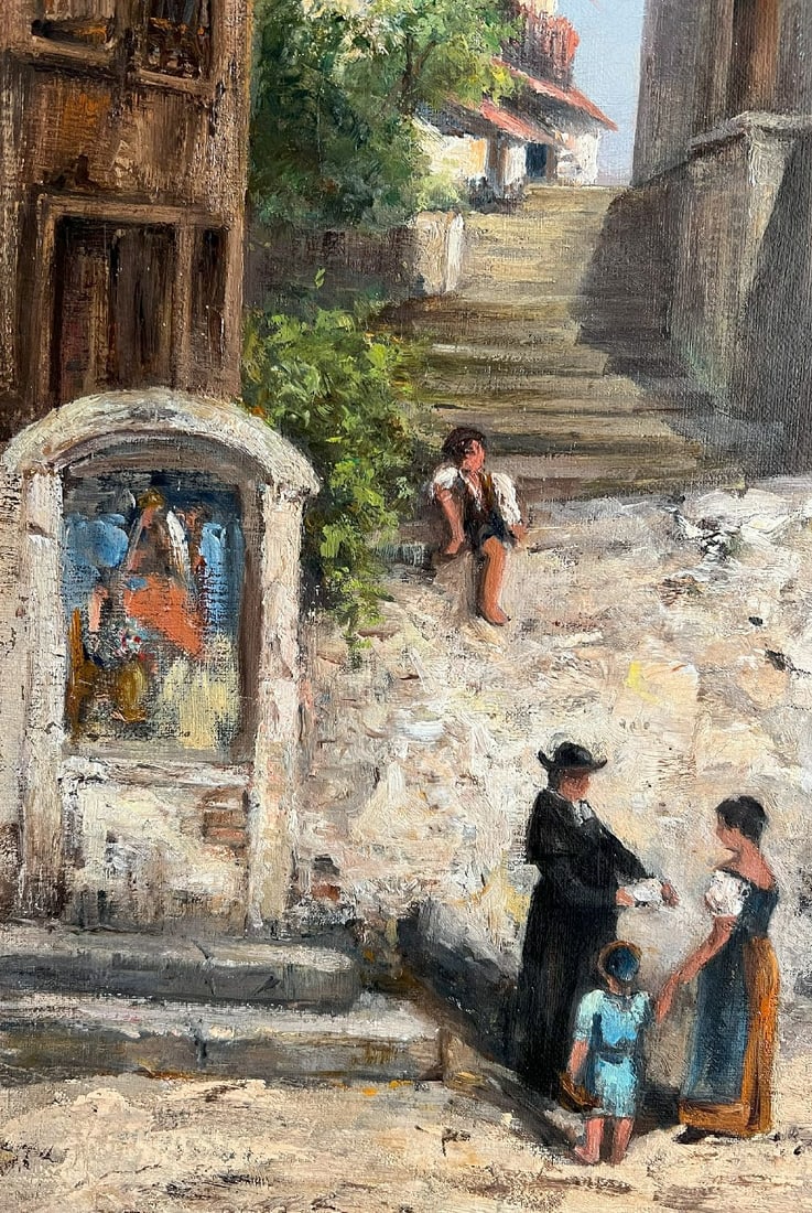 Unknown Italian artist, Circa 1900, Scenery with vill - 8
