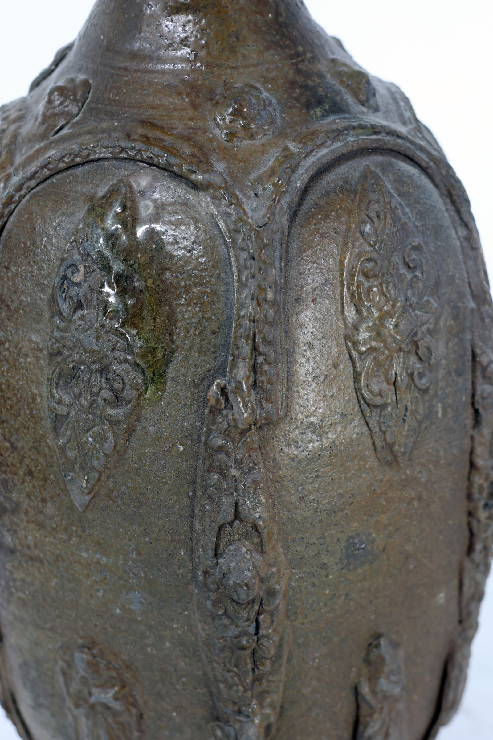 3 items, dark clay, signs of age: Creussen, c. 1700, - 14