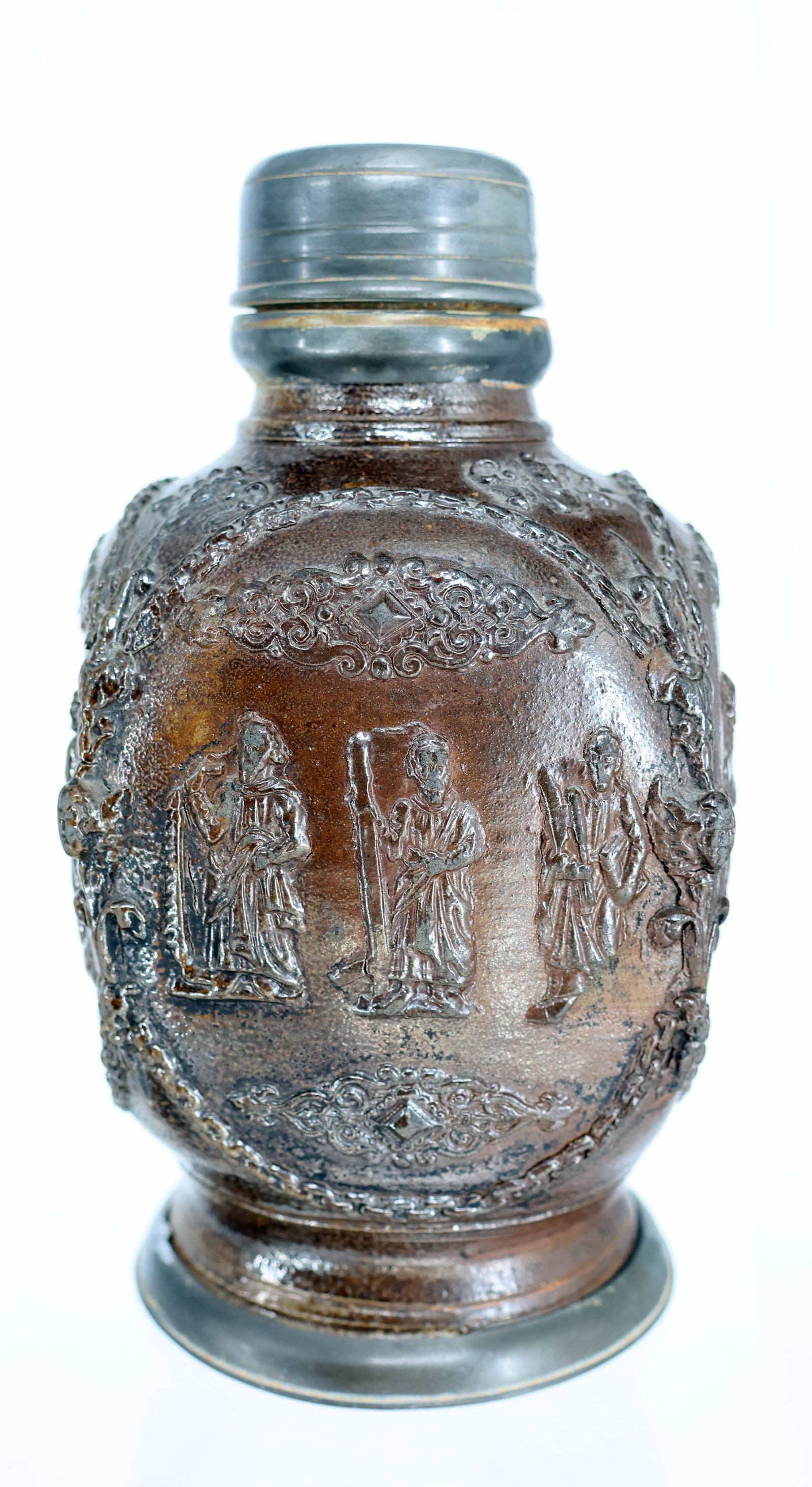 3 items, dark clay, signs of age: Creussen, c. 1700, - 16