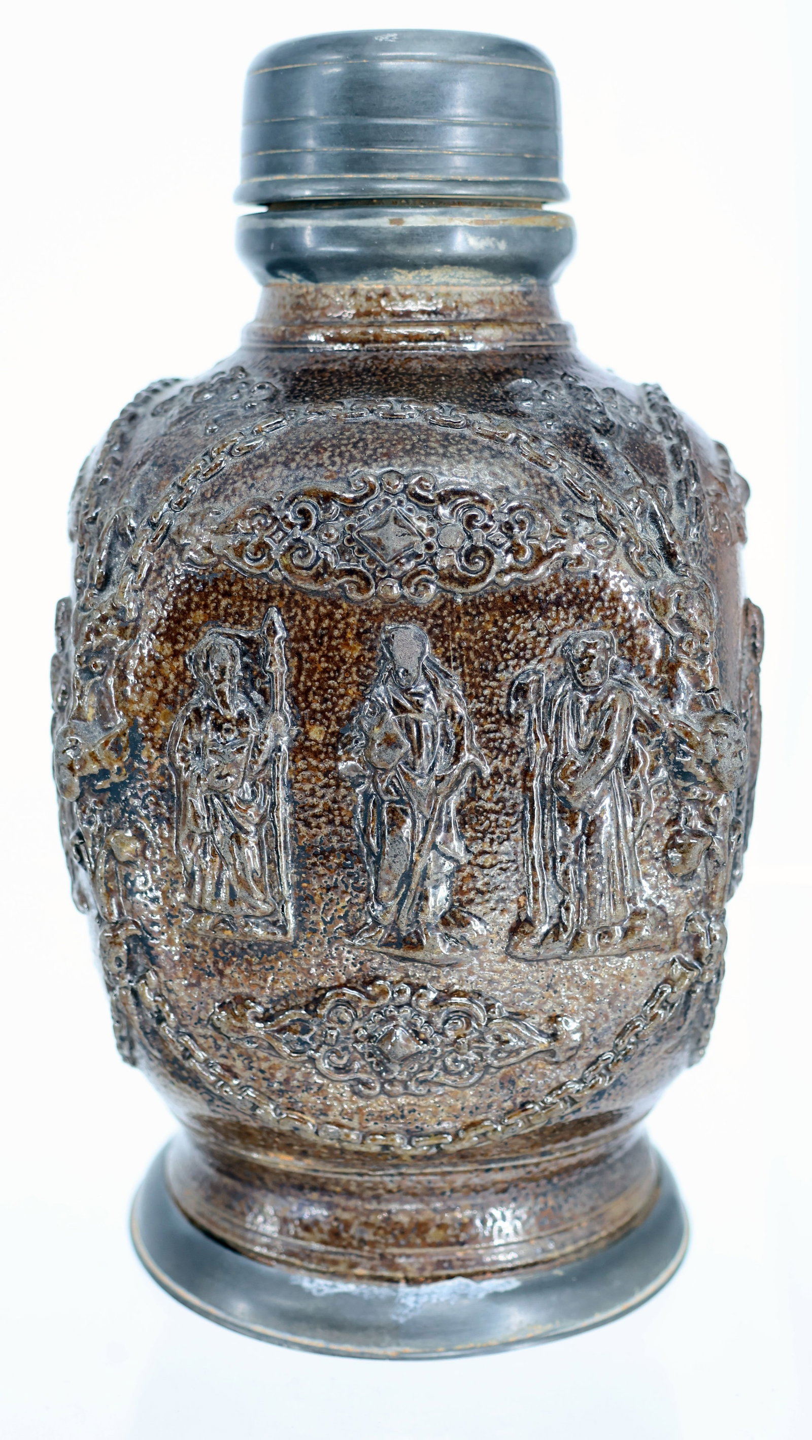 3 items, dark clay, signs of age: Creussen, c. 1700, - 2