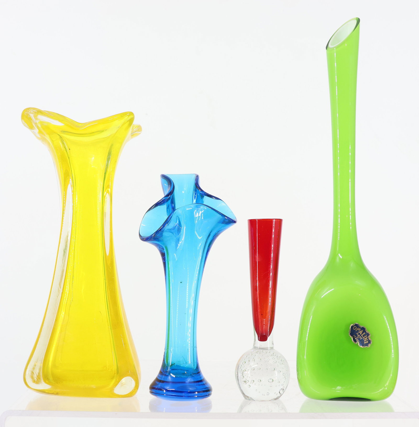 Glass collection: six vases and one bowl - 2
