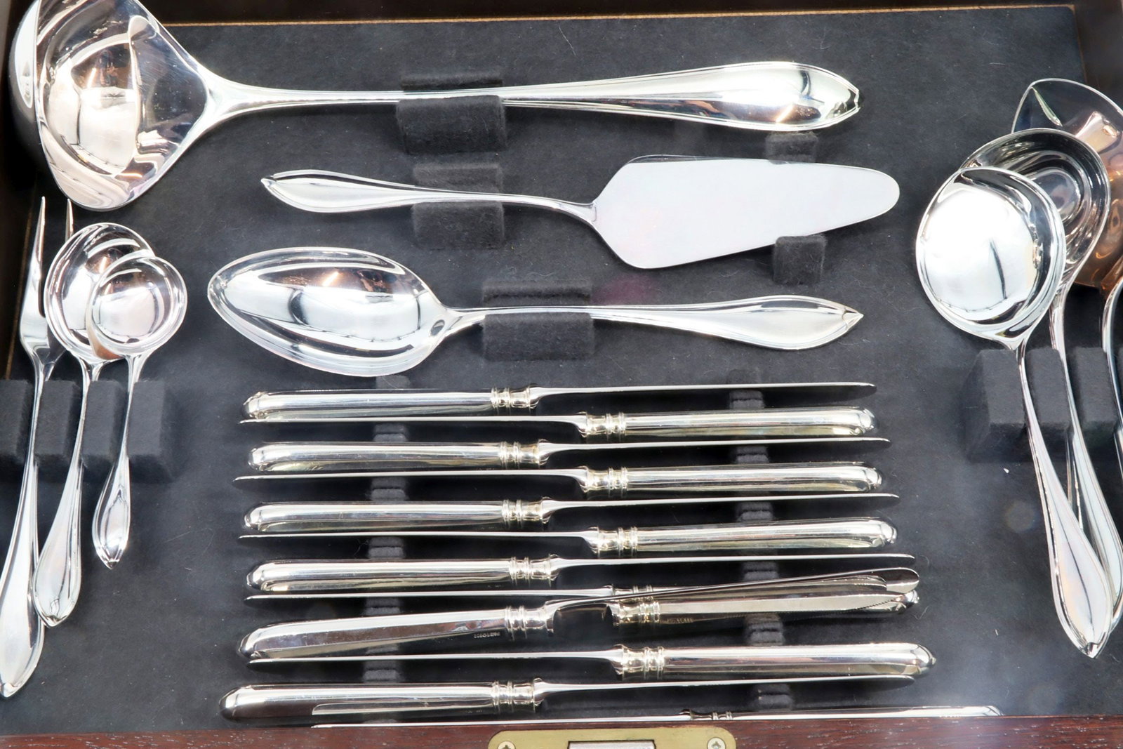 Silver cutlery set for 12 people by Robbe & Berking - 5