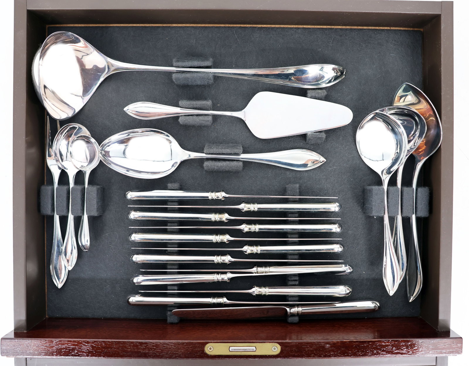 Silver cutlery set for 12 people by Robbe & Berking - 9