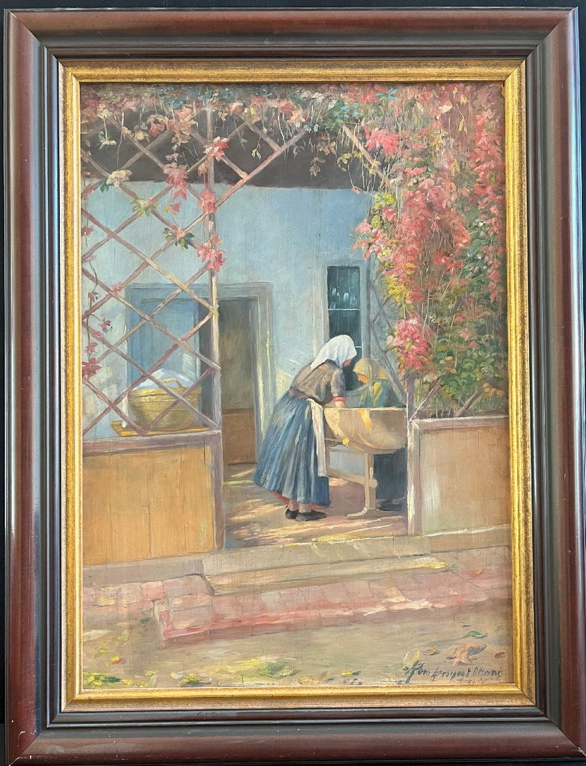 Otto KOROKNYAI, 2 Washerwomen at the Trough - 2