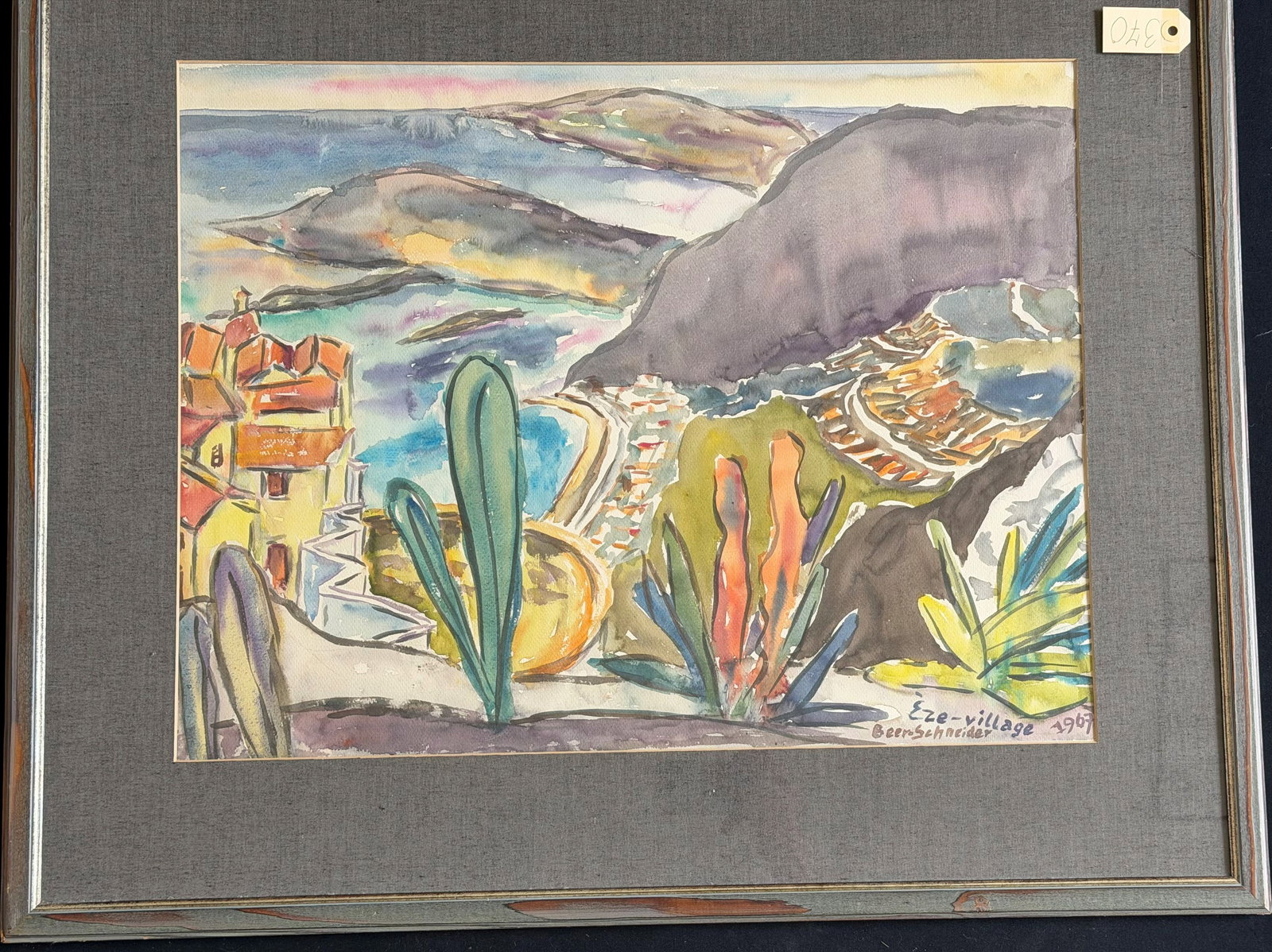 2 paintings, signs of age: Beerschneider, - 4