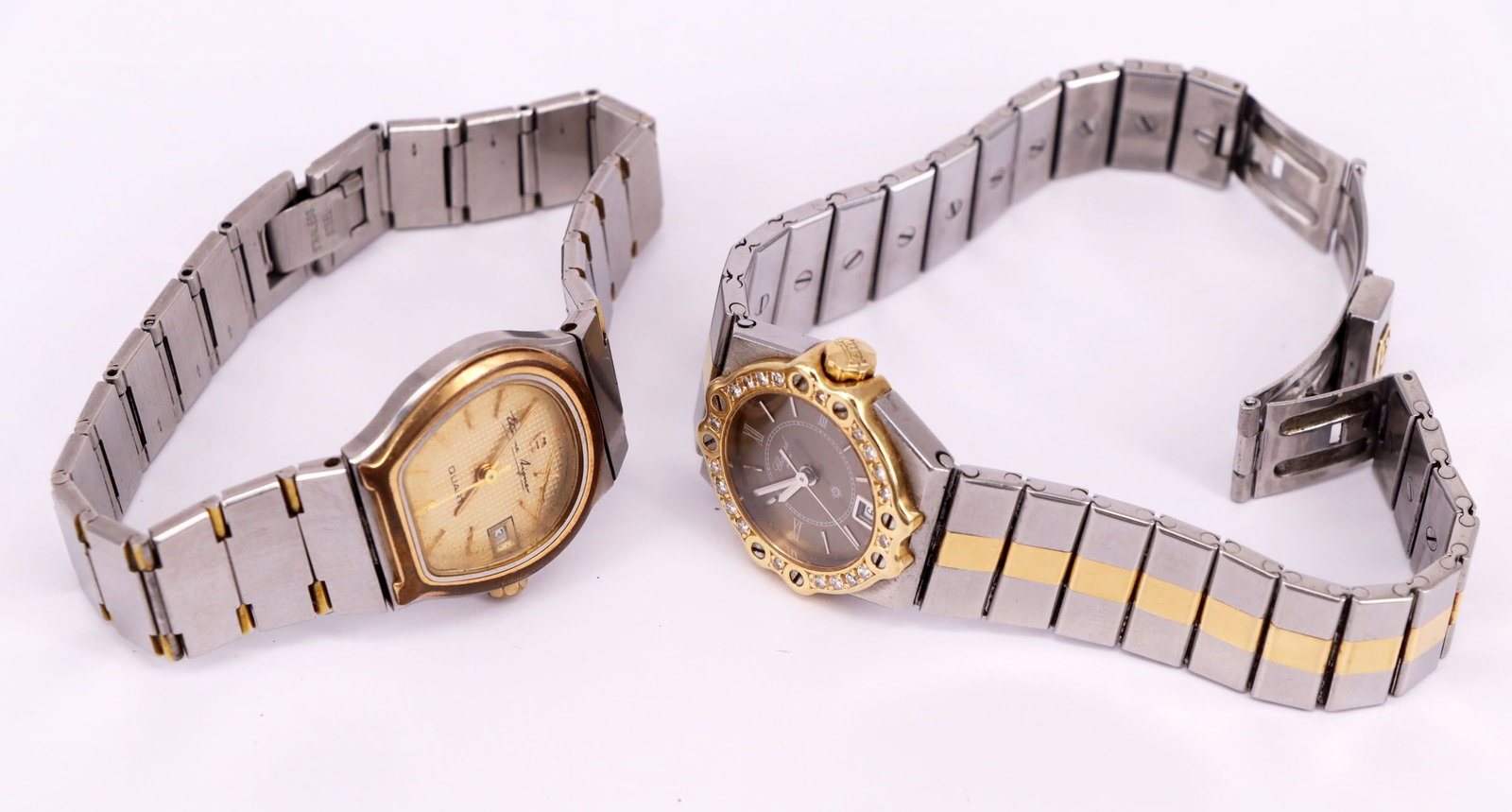 2 women's wristwatches, used, movements not tested: - 5