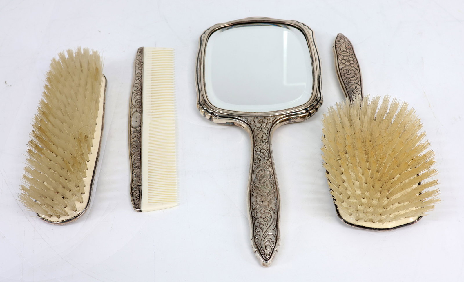 Bathroom set, 800-silver, with mirror, hairbrush... - 2