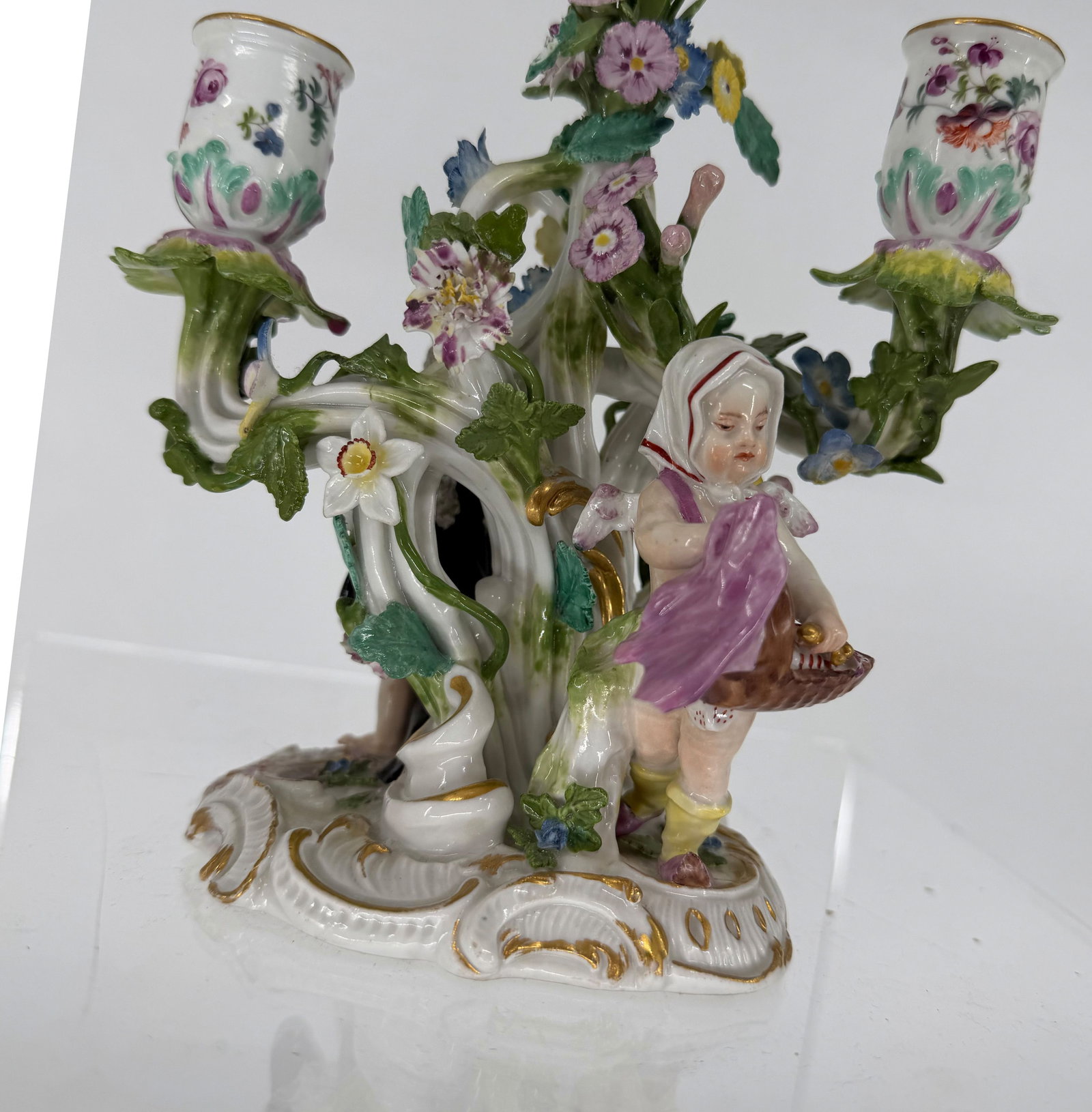 2 Meissen ceremonial candelabras - 8