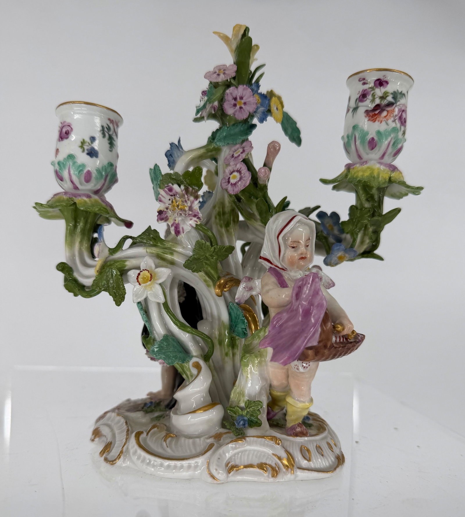 2 Meissen ceremonial candelabras - 9