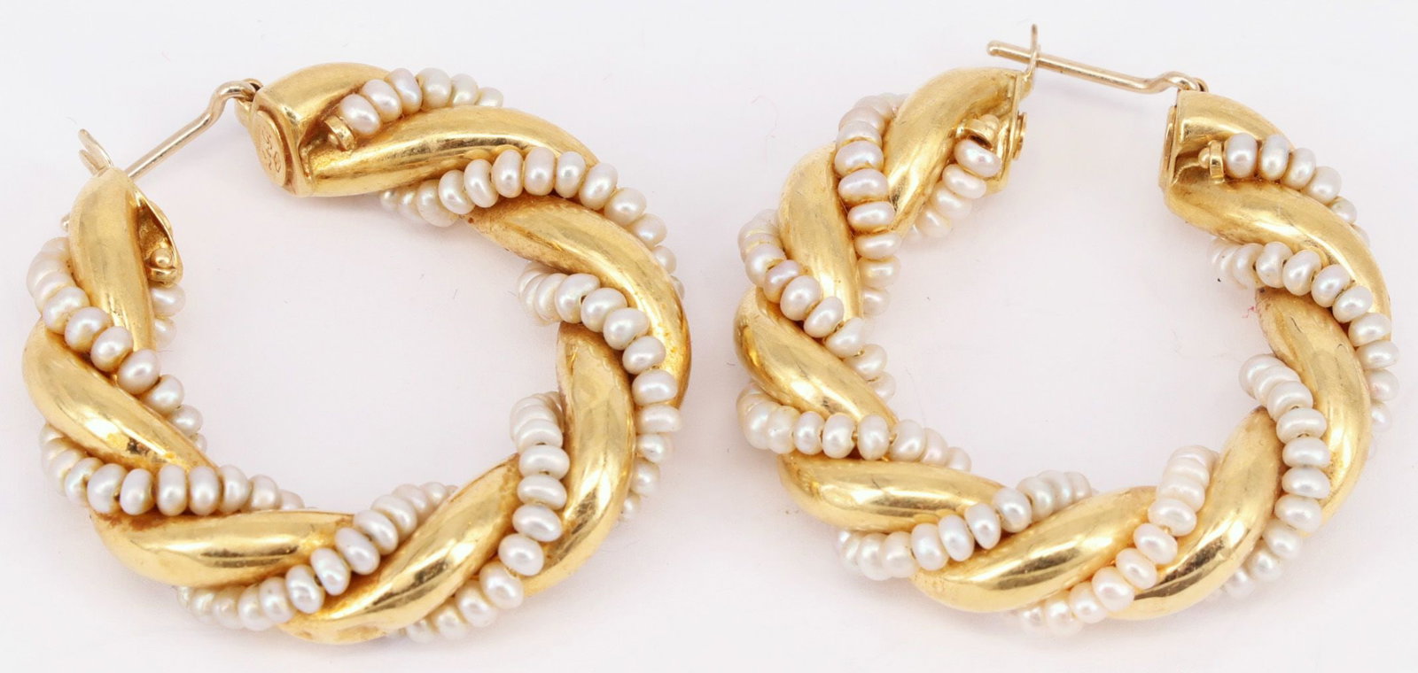 Pair of hoop earrings, 14k yellow gold, 14.9 g (1 of 4)
