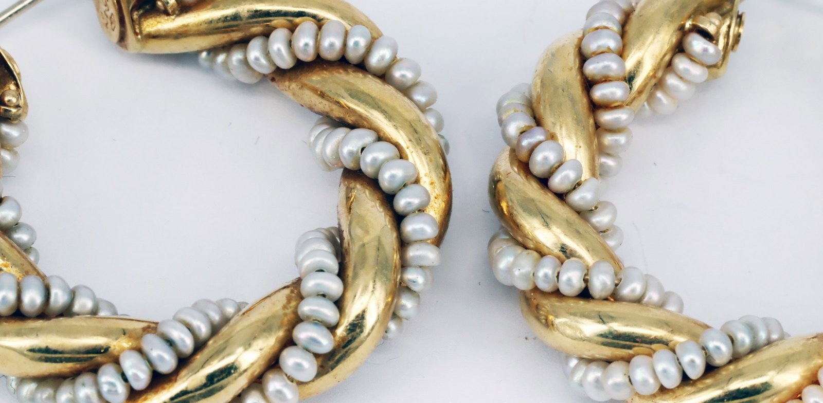 Pair of hoop earrings, 14k yellow gold, 14.9 g - 3