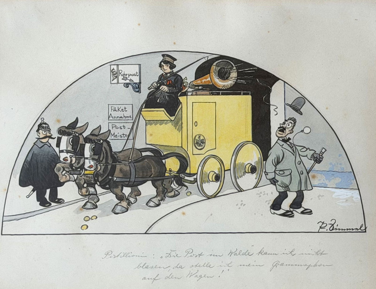 Paul SIMMEL (1887–1933), 2 caricatures, - 8