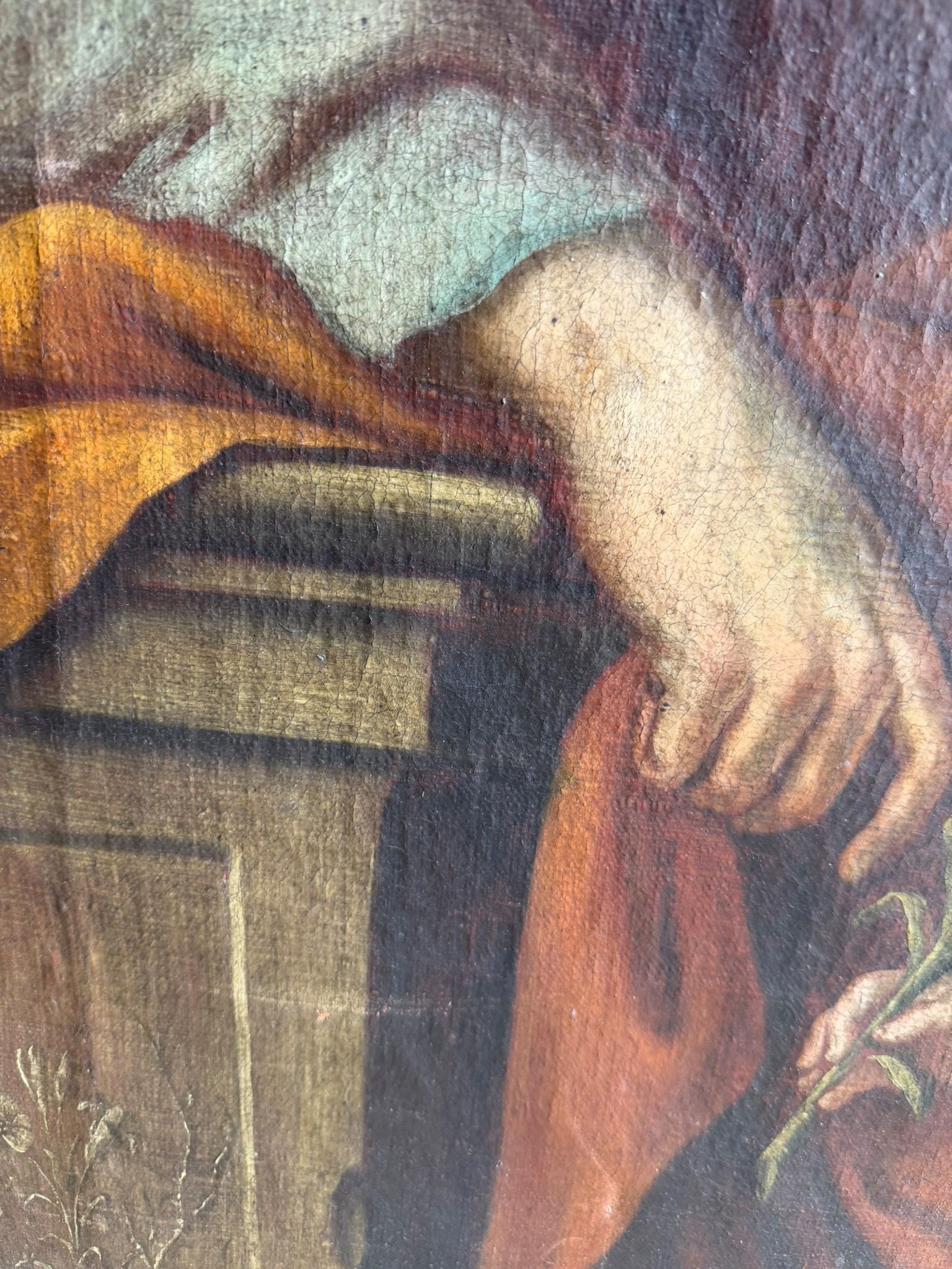 Mary as a child with her father, circa 1800. - 2