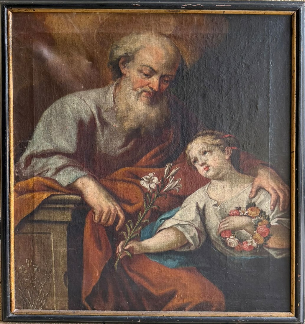 Mary as a child with her father, circa 1800. - 4
