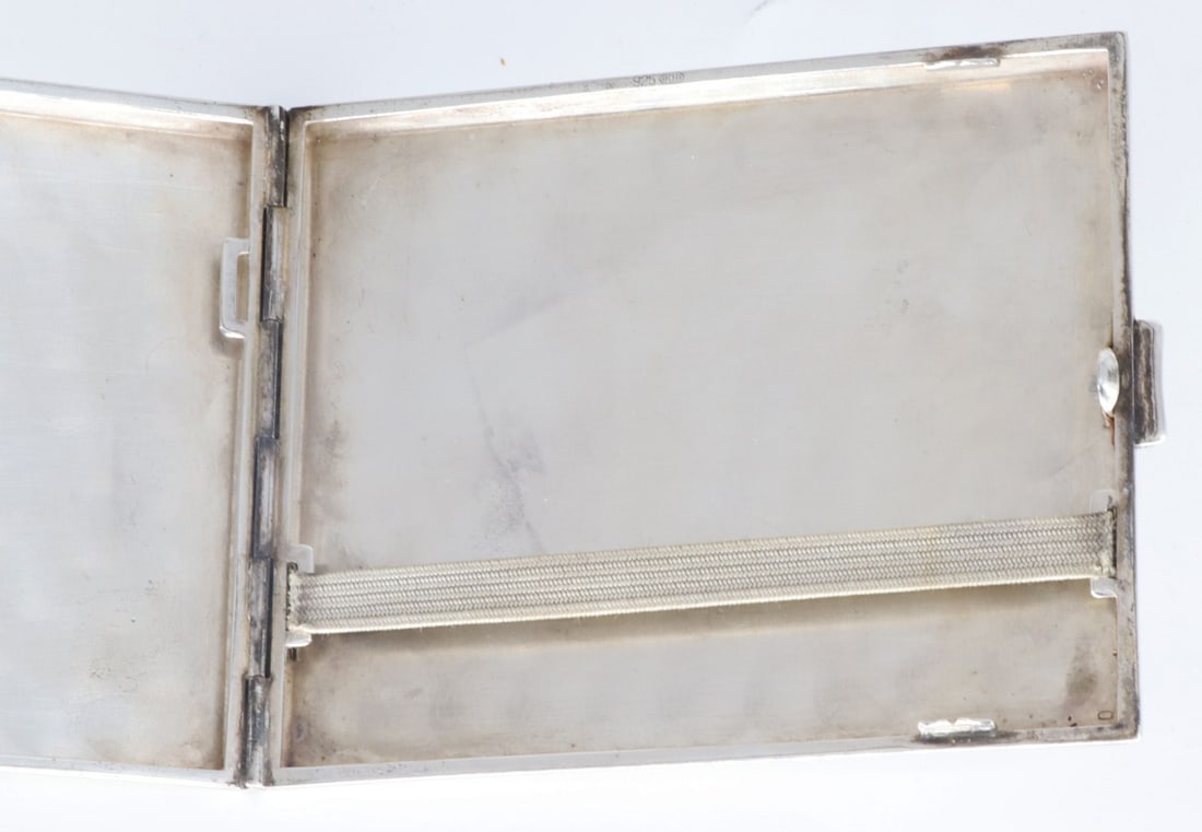 Cigarette case, sterling silver, 153.3 g, some wear - 2