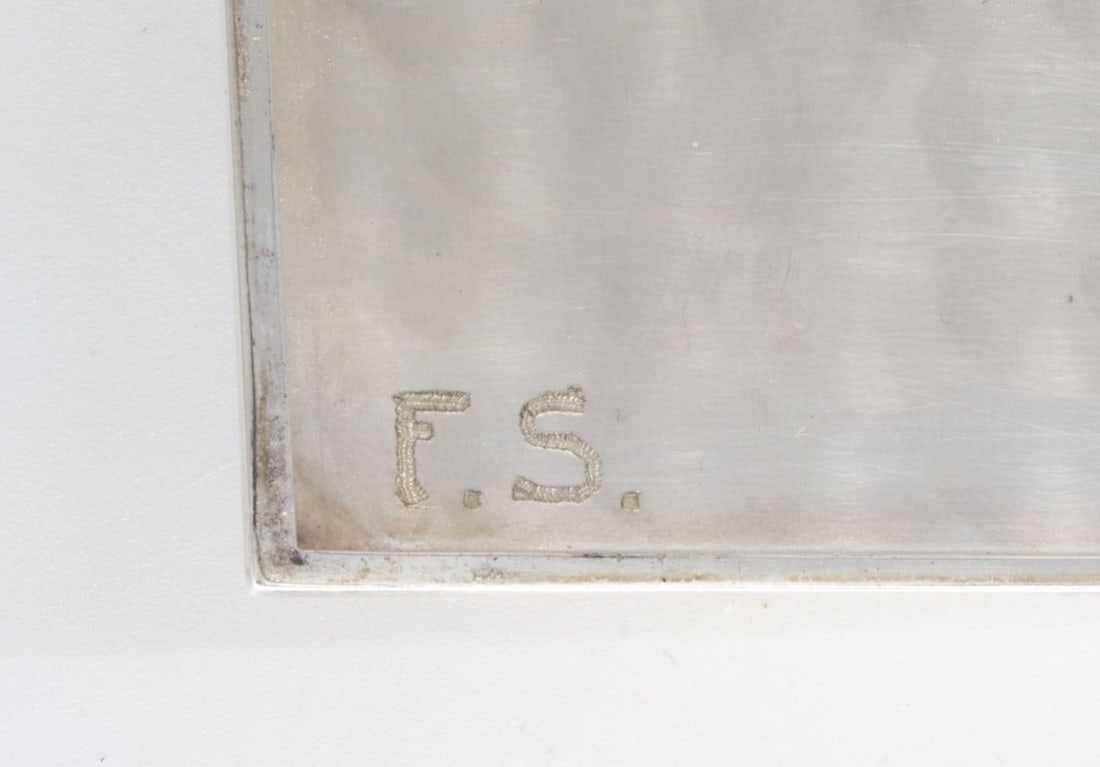 Cigarette case, sterling silver, 153.3 g, some wear - 4