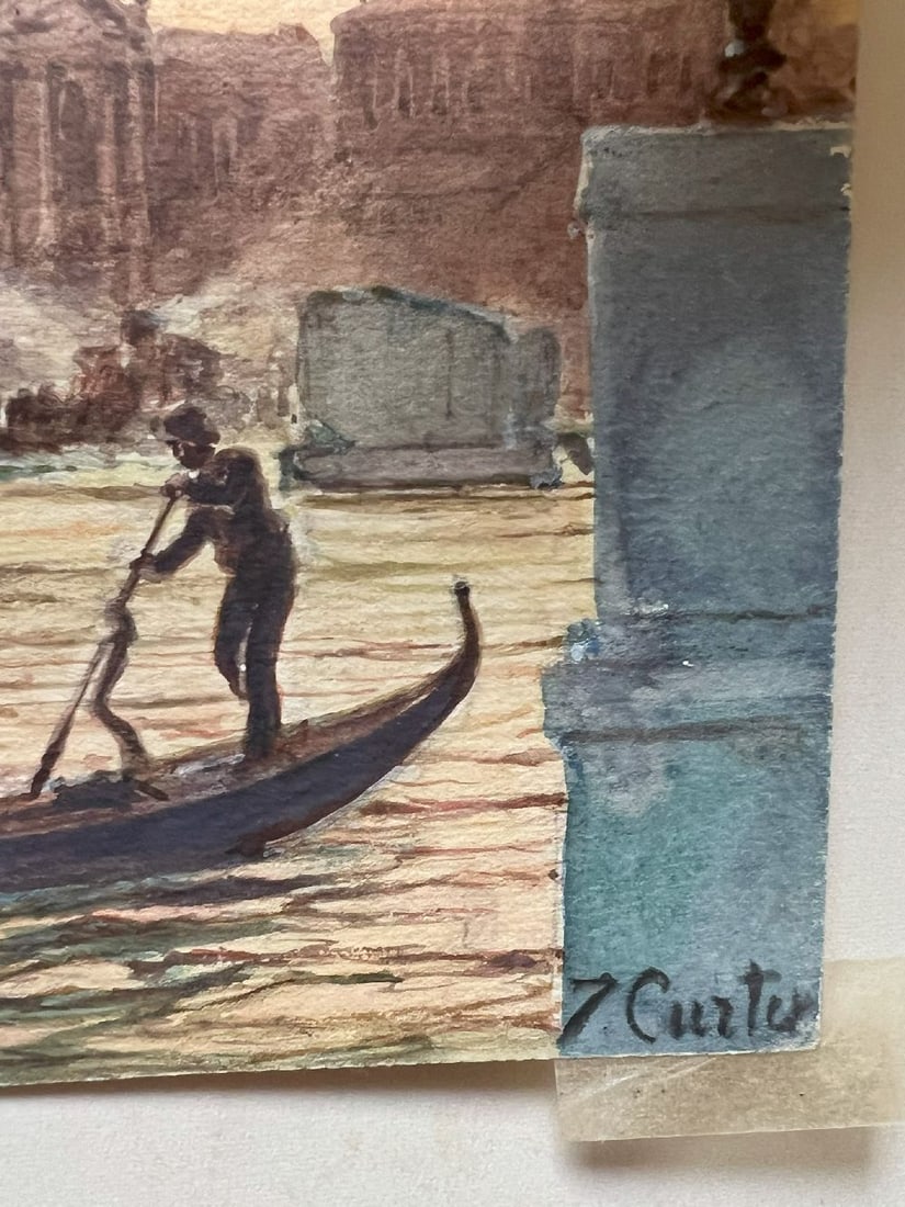 Z. Curter et al, 7 views of Venice, watercolours, - 6